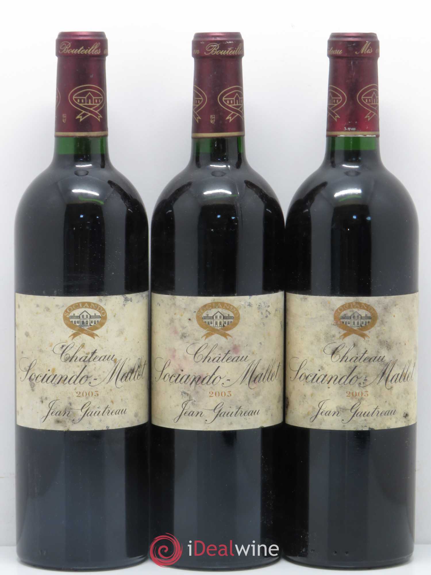 Château Sociando Mallet 2003 - Lot de 12 bouteilles - 1