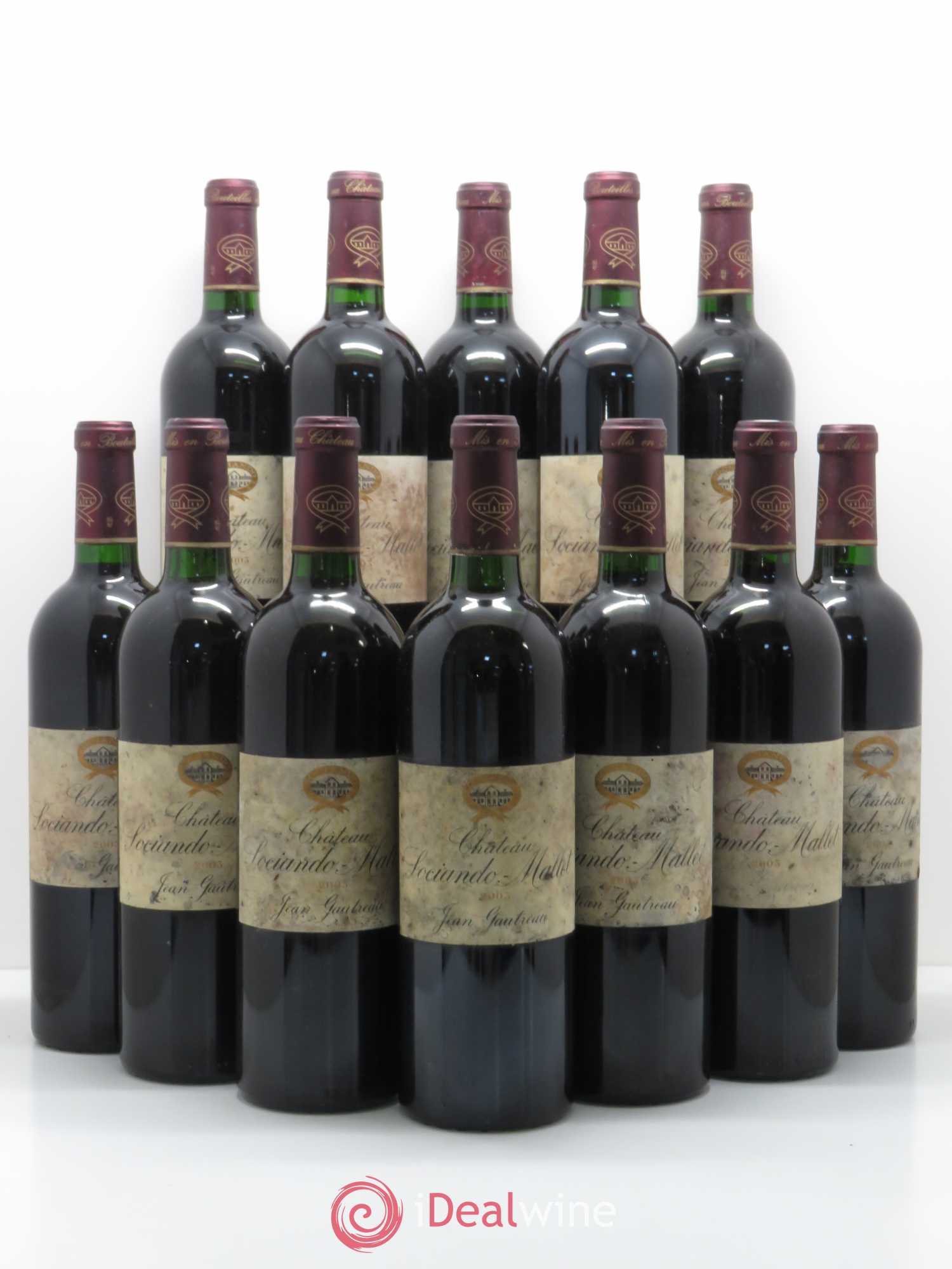 Château Sociando Mallet 2003 - Lot de 12 bouteilles - 0