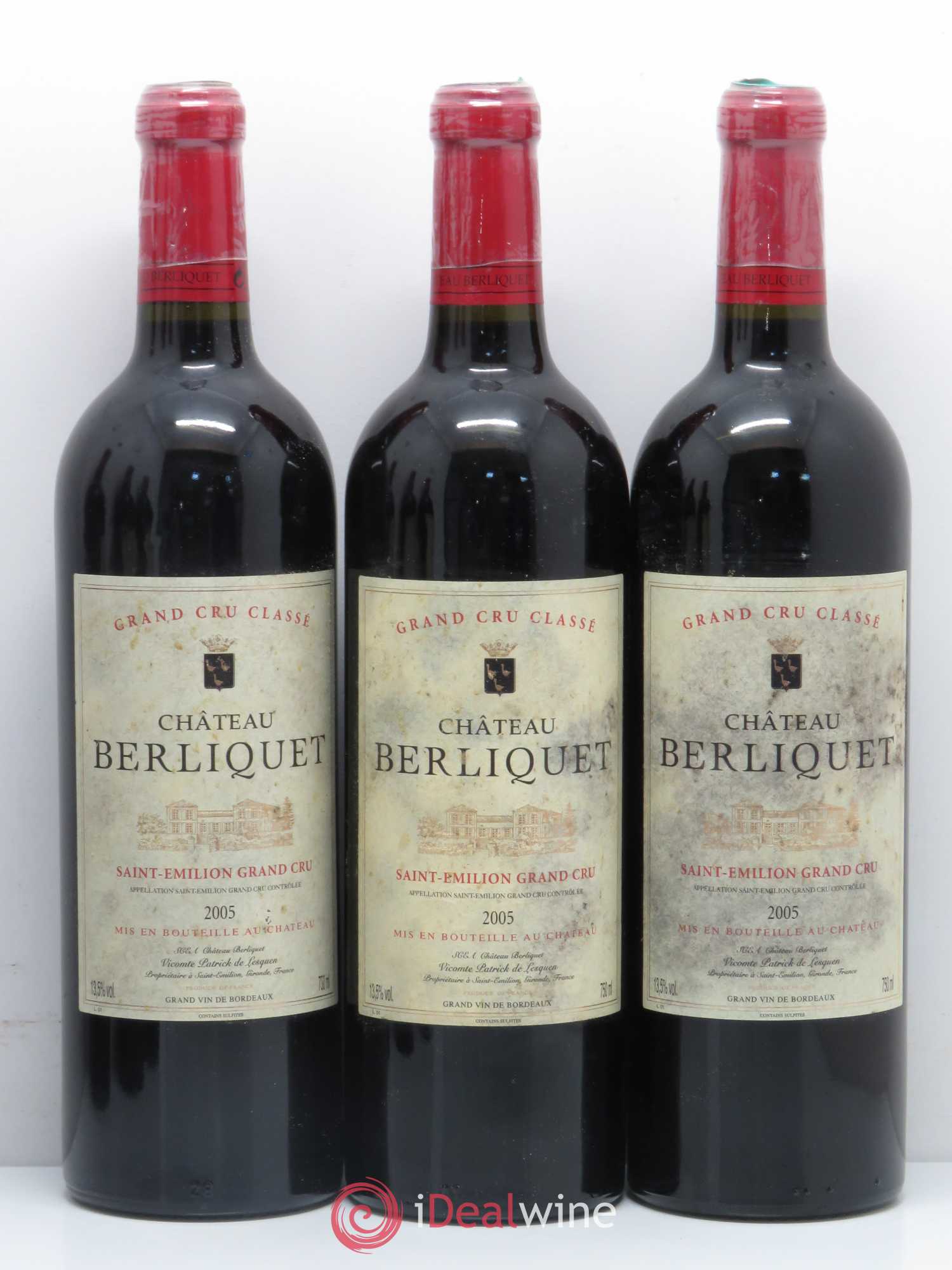 Château Berliquet Grand Cru Classé 2005 - Lot de 6 bouteilles - 1