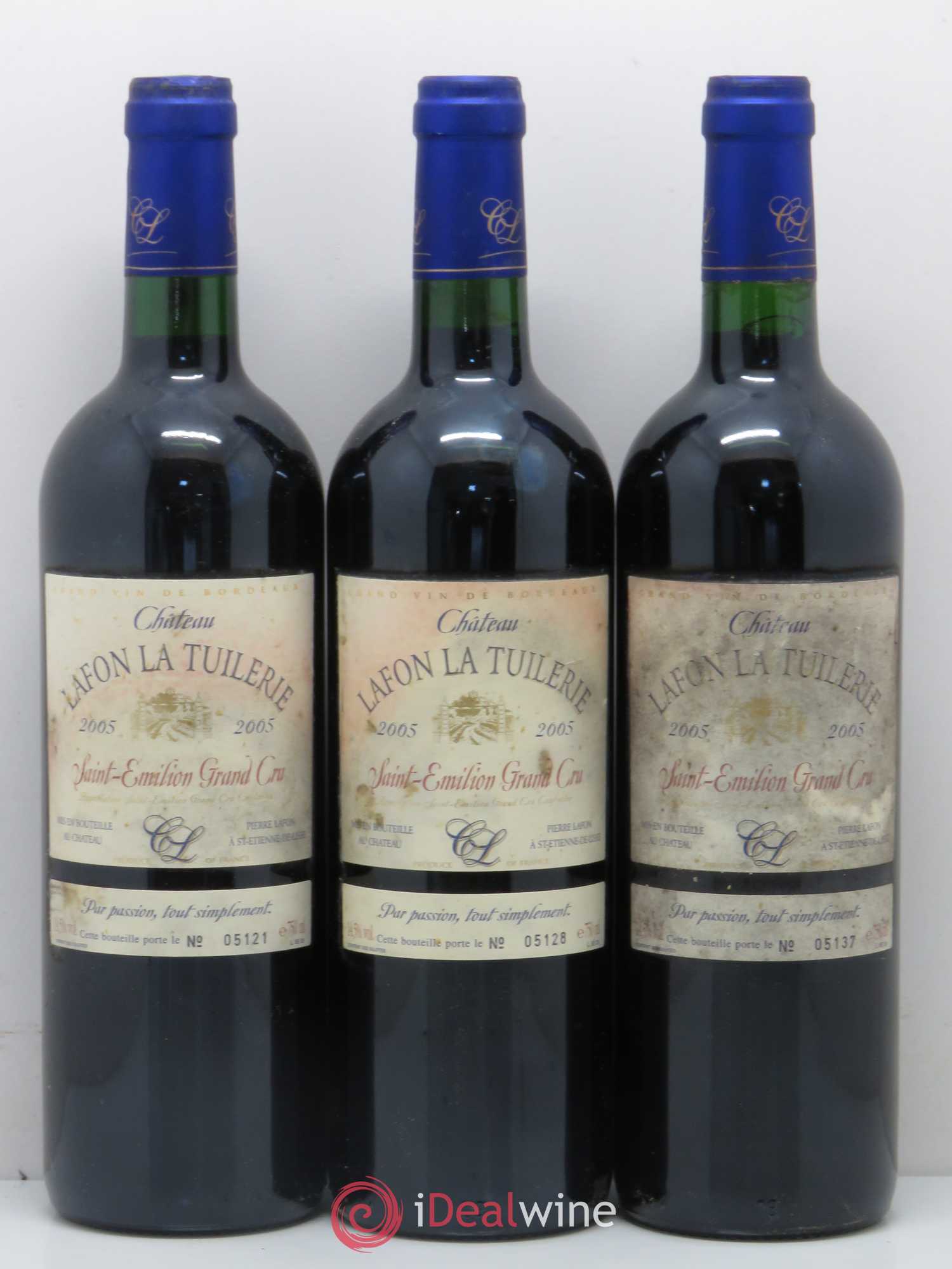 Saint-Émilion Lafon La Tuilerie 2005 - Posten von 12 Flaschen - 2