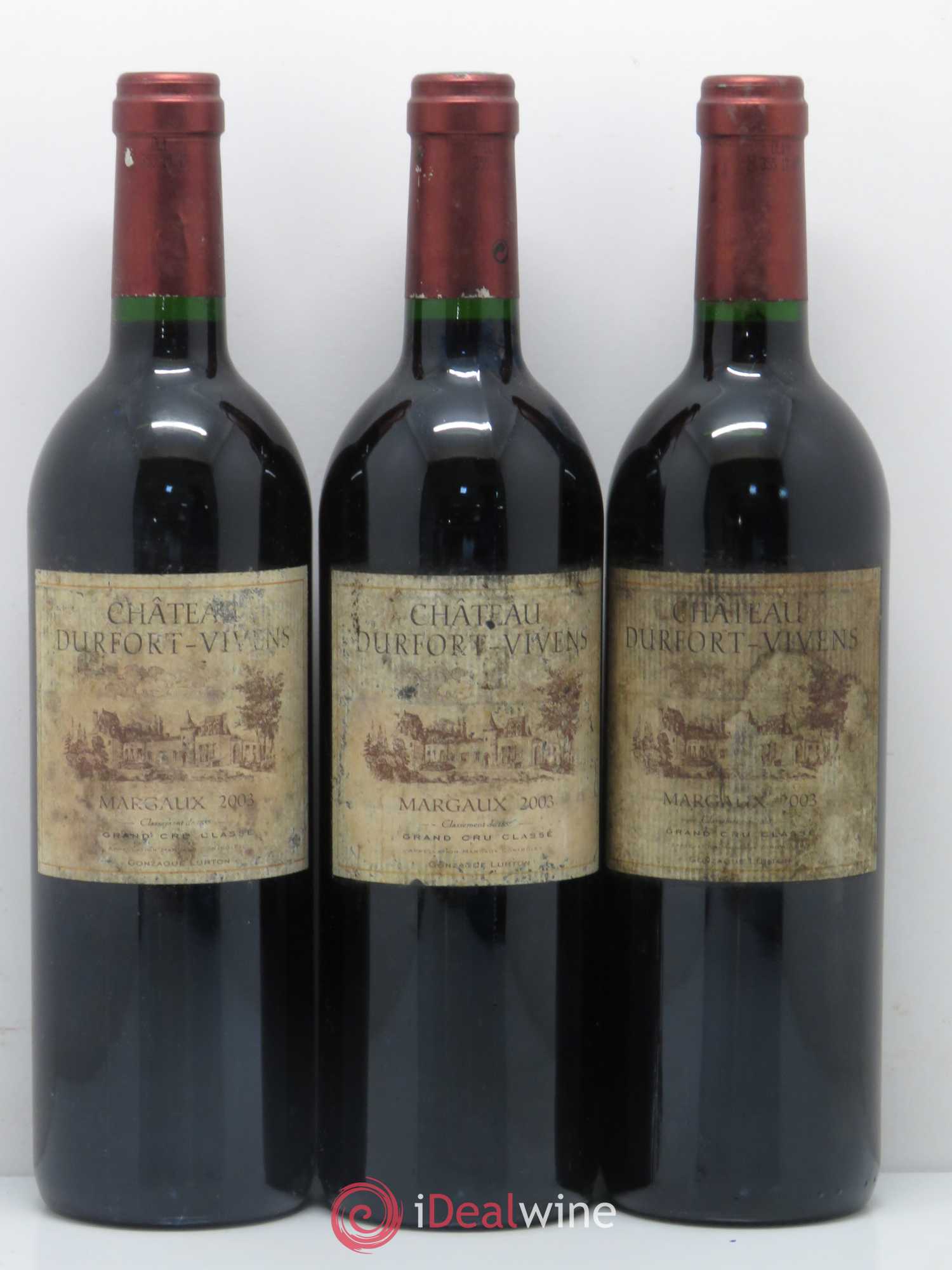 Château Durfort Vivens 2ème Grand Cru Classé 2003 - Lot de 6 bouteilles - 1