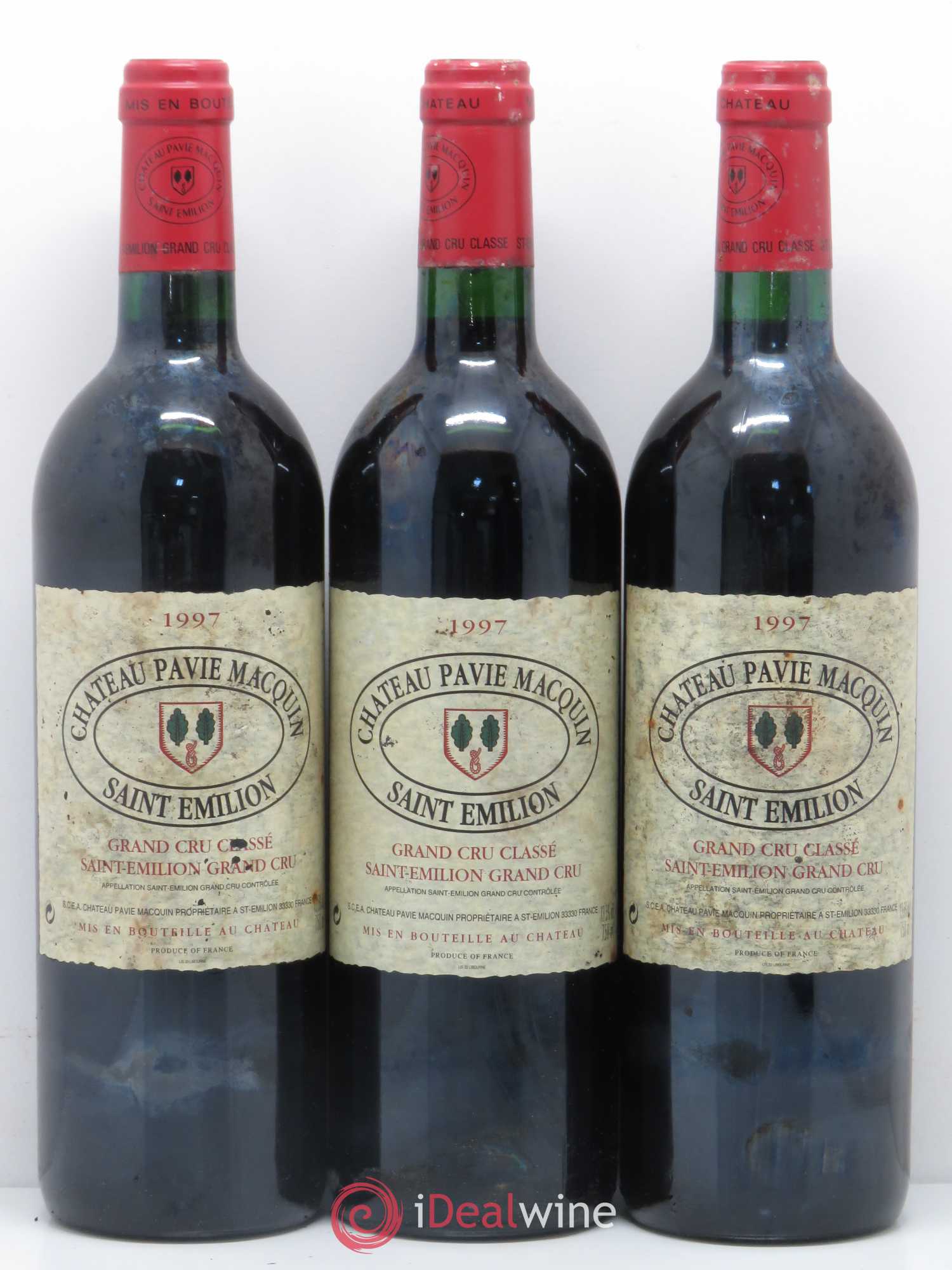 Château Pavie Macquin 1er Grand Cru Classé B 1997 - Lot de 3 bouteilles - 0