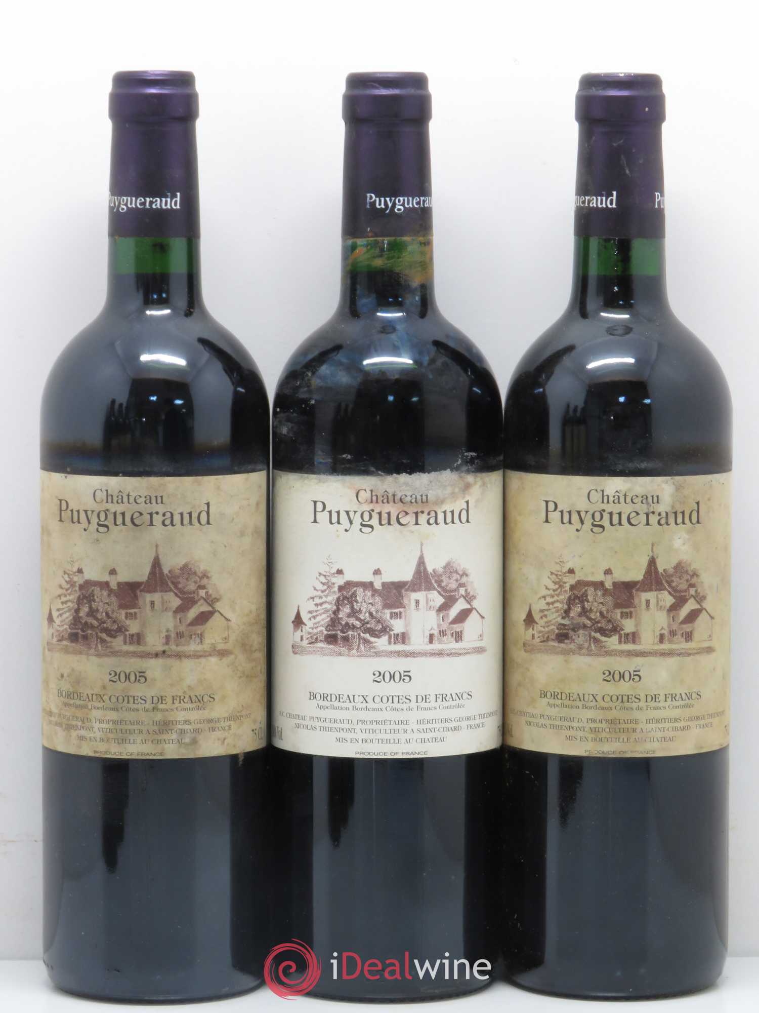 Château Puygueraud 2005 - Lot de 6 bouteilles - 1