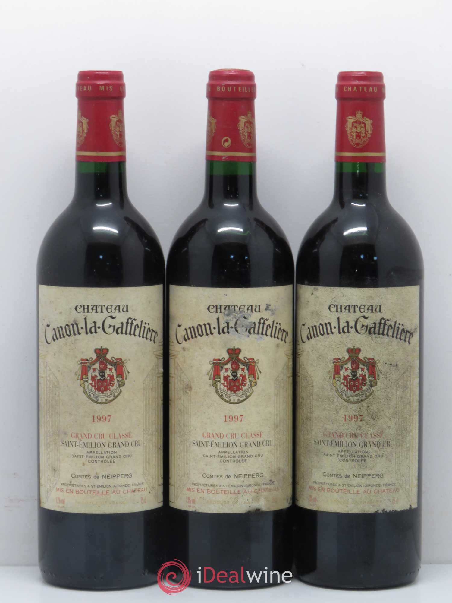 Château Canon la Gaffelière 1er Grand Cru Classé B 1997 - Lot de 3 bouteilles - 0