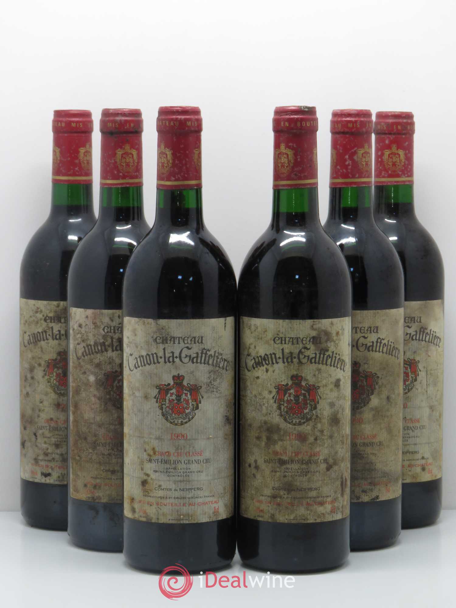 Château Canon la Gaffelière 1er Grand Cru Classé B 1990 - Lot de 6 bouteilles - 0