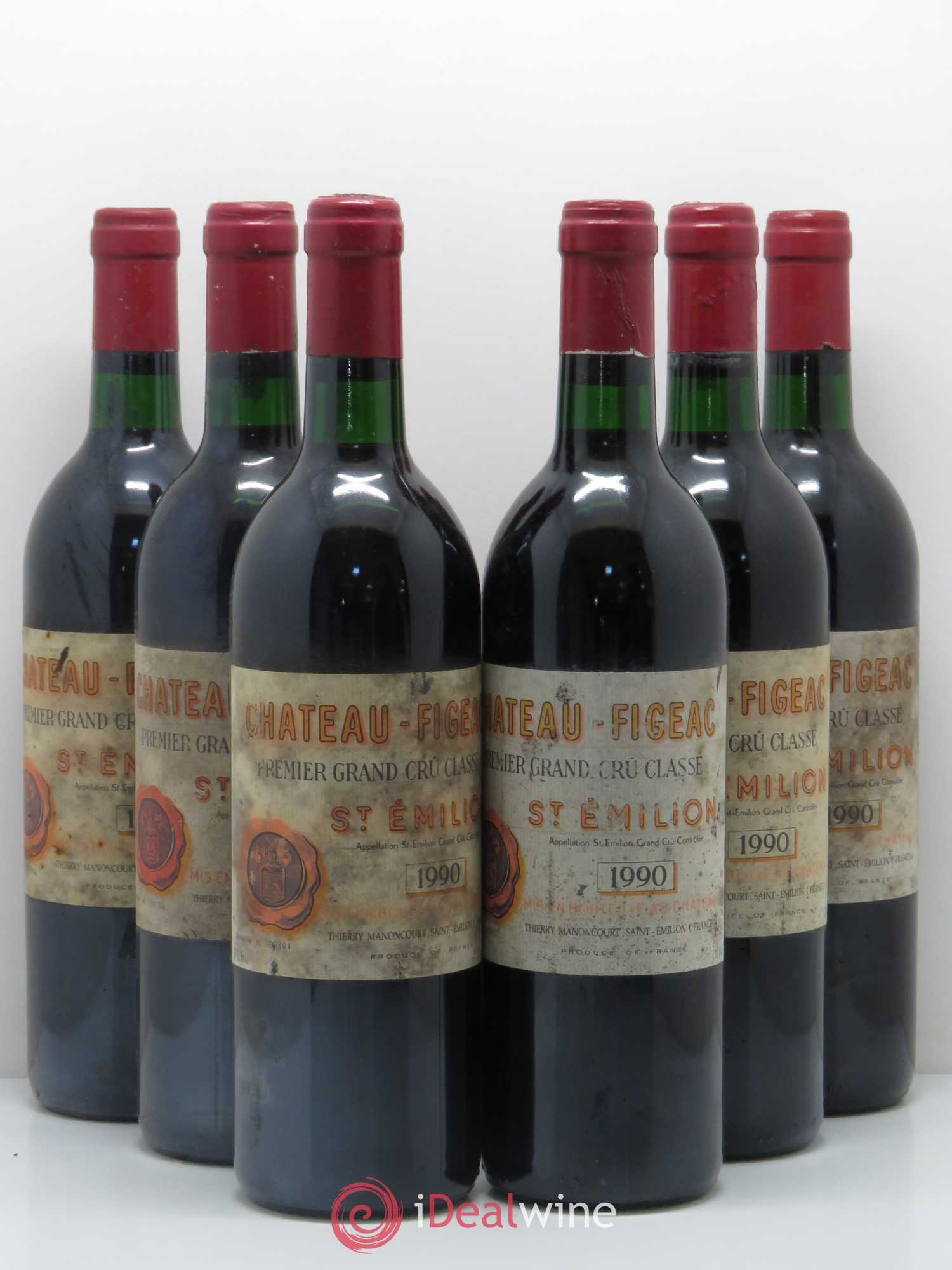 Château Figeac 1er Grand Cru Classé A 1990 - Lot de 6 bouteilles - 0
