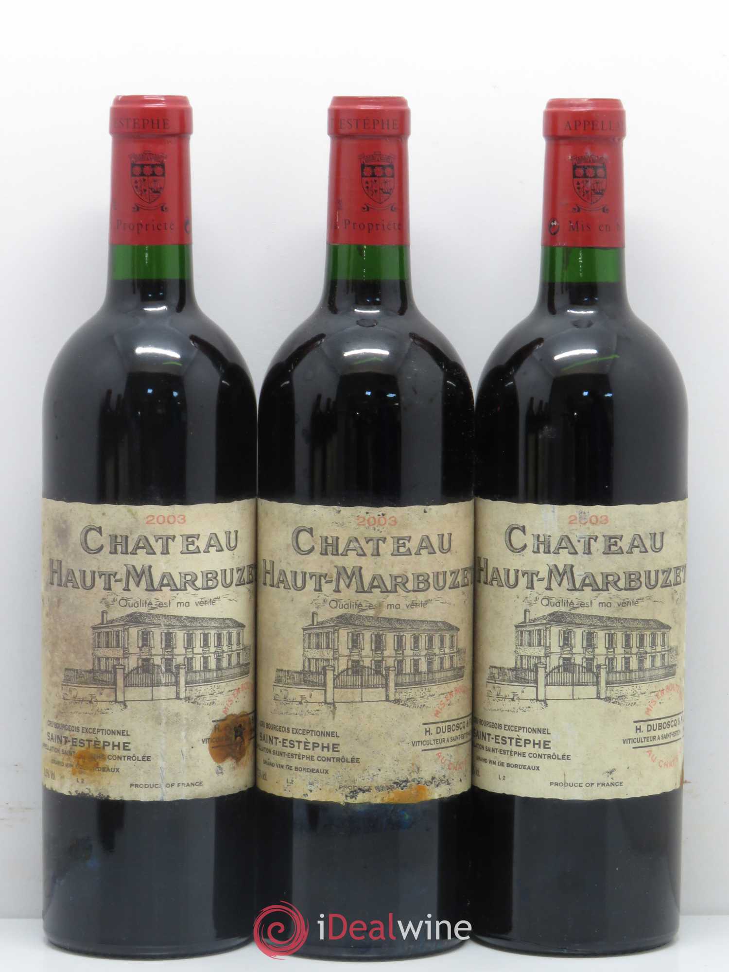 Château Haut Marbuzet 2003 - Lot de 6 bouteilles - 1