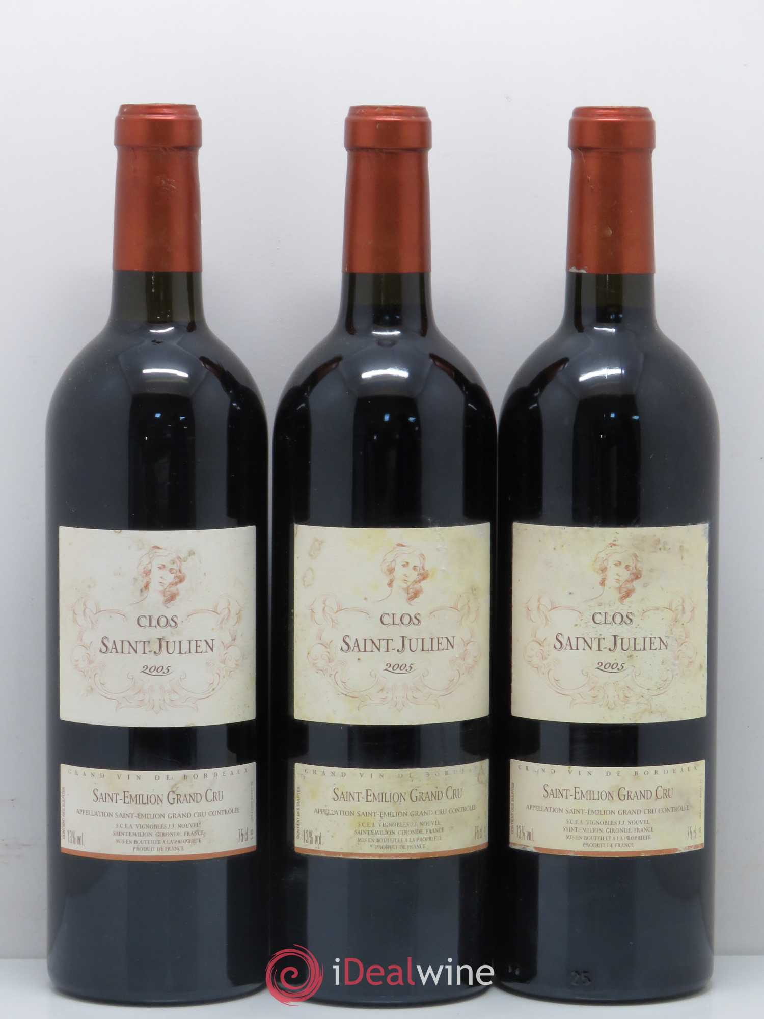 Saint-Émilion Clos Saint Julien 2005 - Lot de 12 bouteilles - 3