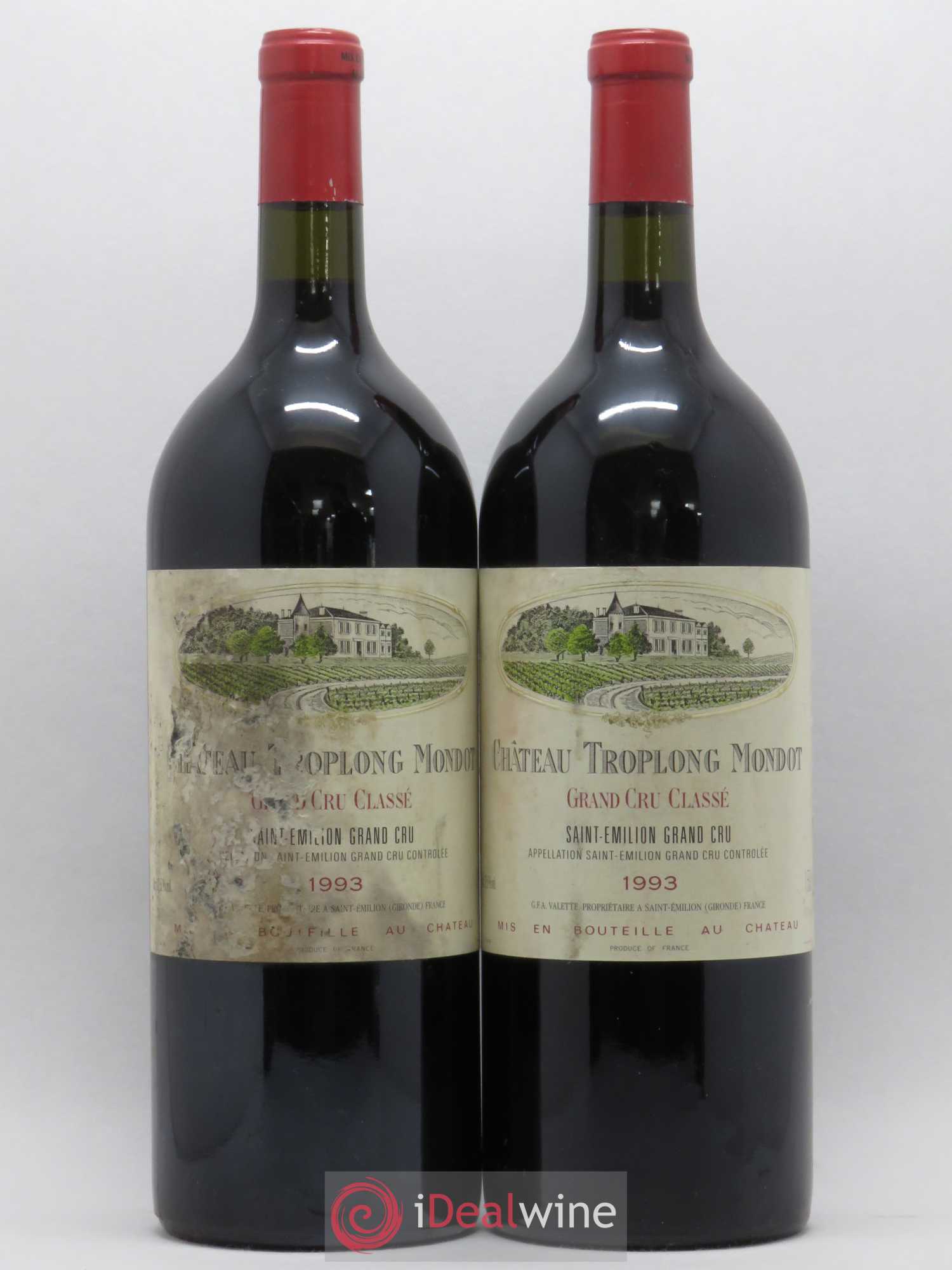 Château Troplong Mondot 1er Grand Cru Classé B 1993 - Lot de 2 magnums - 0