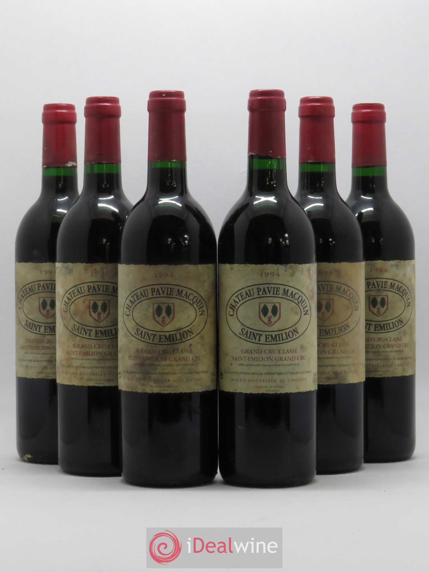 Château Pavie Macquin 1er Grand Cru Classé B 1994 - Lot de 6 bouteilles - 0