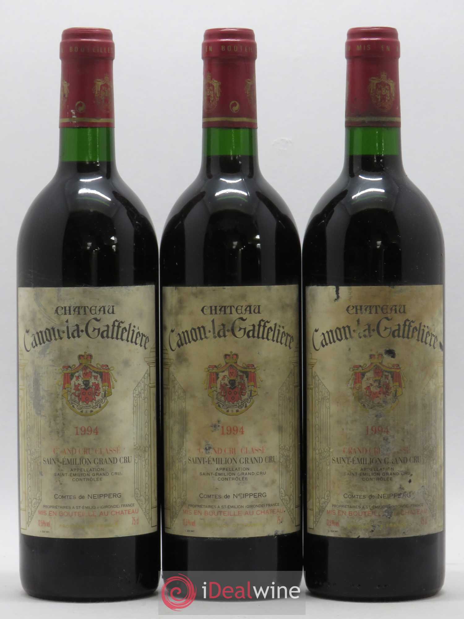 Château Canon la Gaffelière 1er Grand Cru Classé B 1994 - Lot de 3 bouteilles - 0