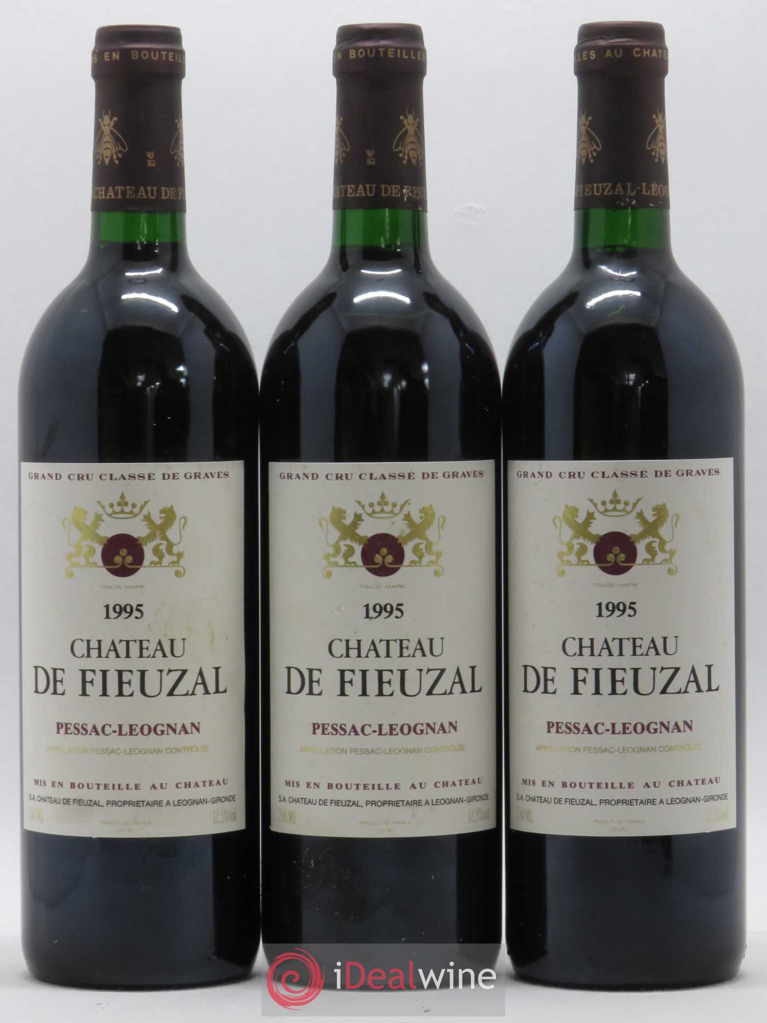 Château de Fieuzal Cru Classé de Graves 1995 - Lot de 3 bouteilles - 0