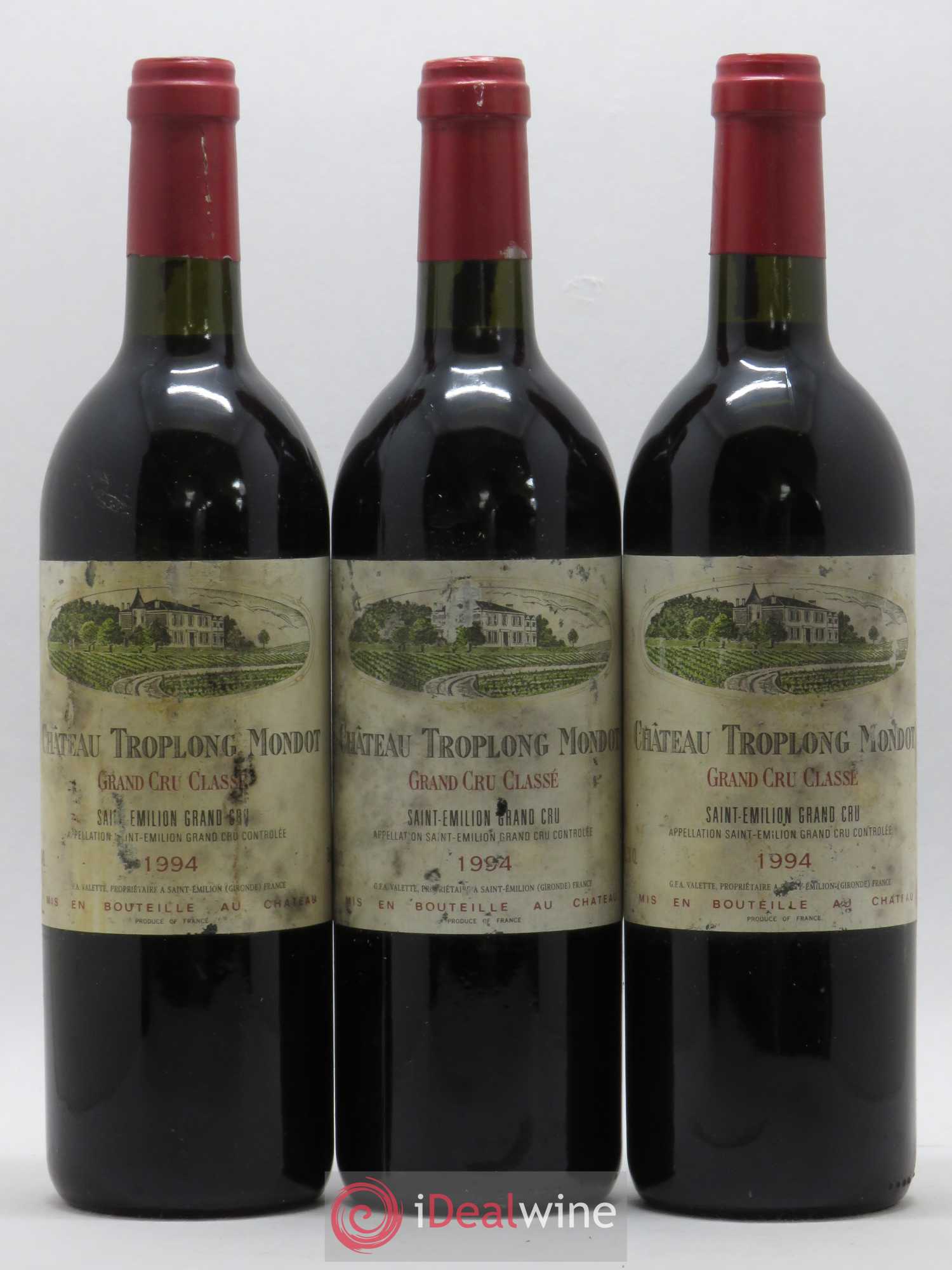 Château Troplong Mondot 1er Grand Cru Classé B 1994 - Lot de 6 bouteilles - 1