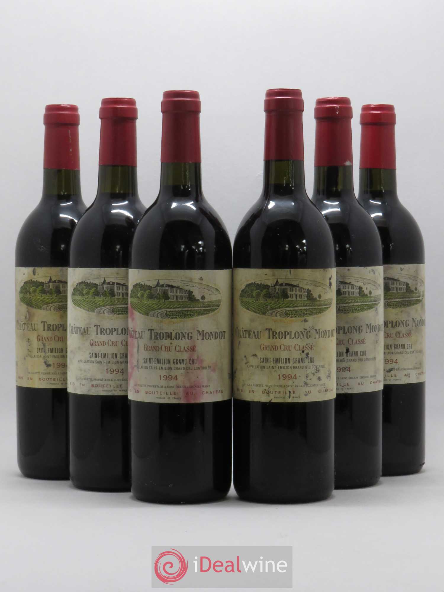 Château Troplong Mondot 1er Grand Cru Classé B 1994 - Lot de 6 bouteilles - 0
