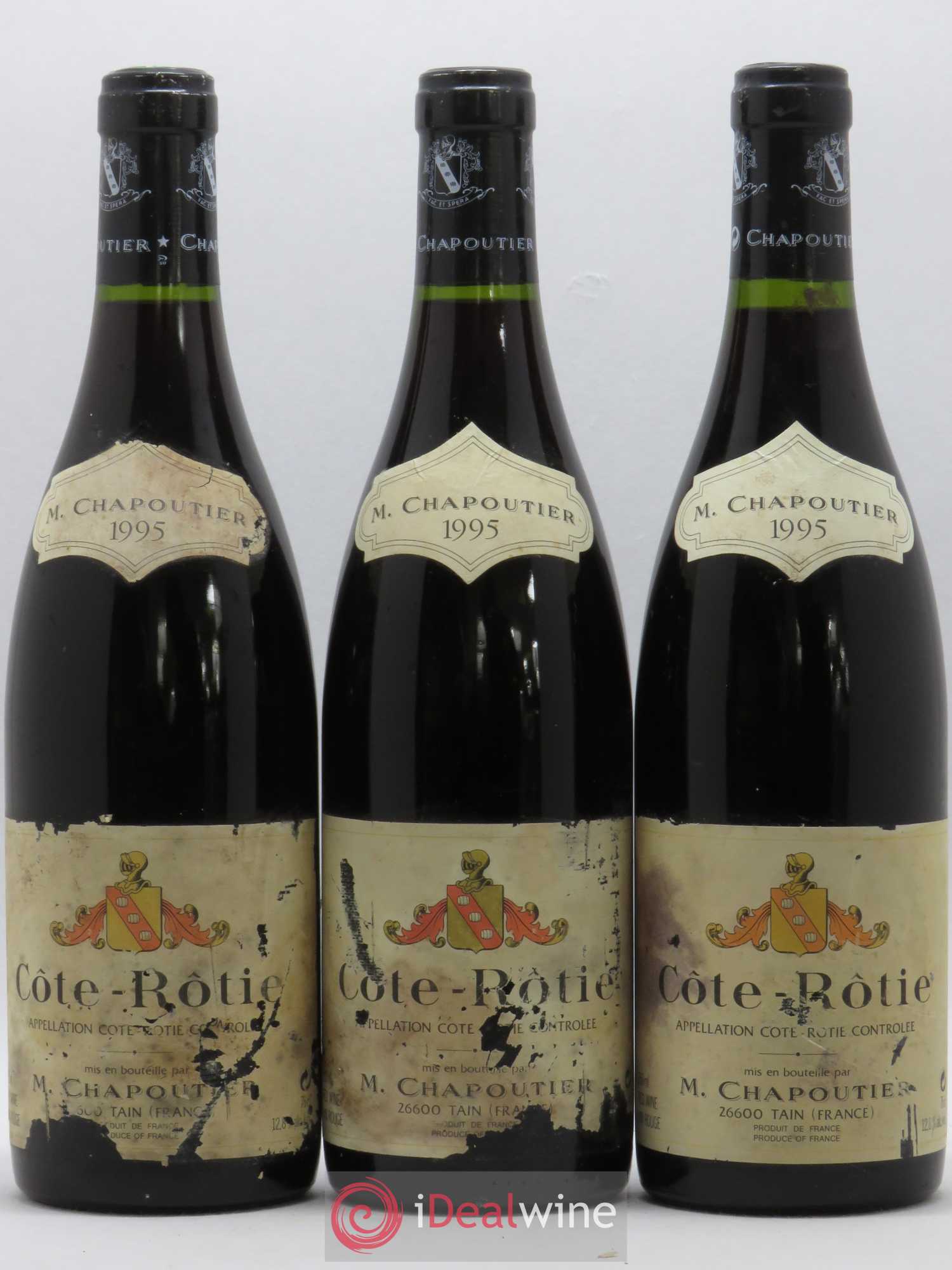 Côte-Rôtie Chapoutier 1995 - Lot de 3 bouteilles - 0