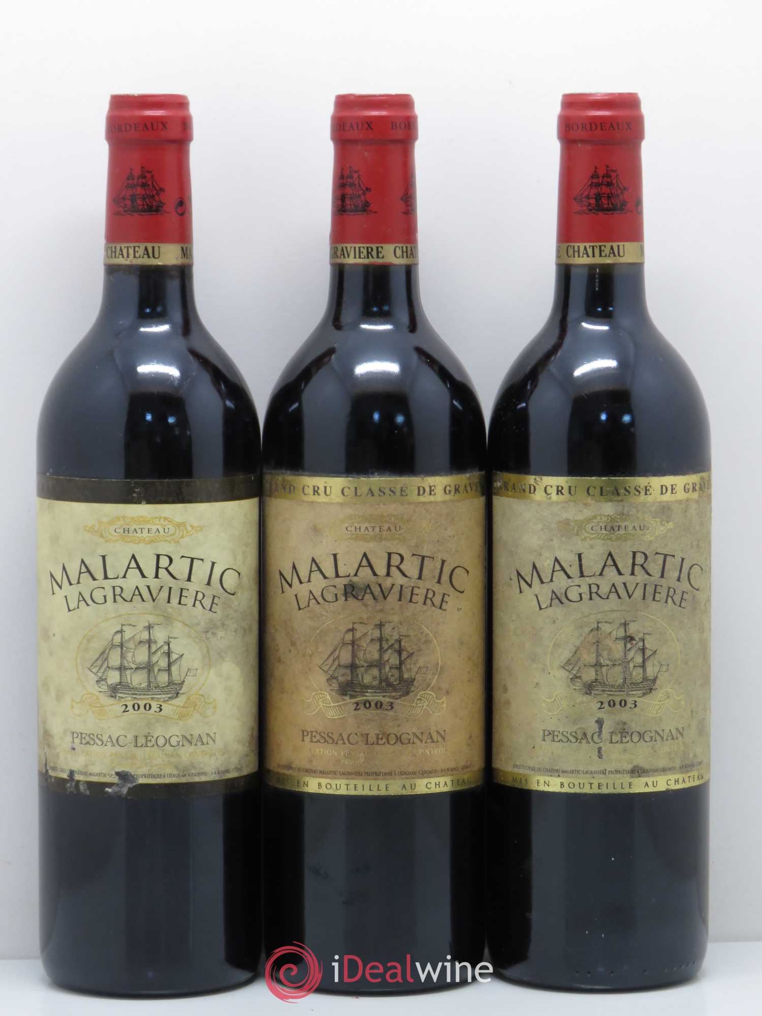 Château Malartic-Lagravière Cru Classé de Graves 2003 - Lot de 6 bouteilles - 1
