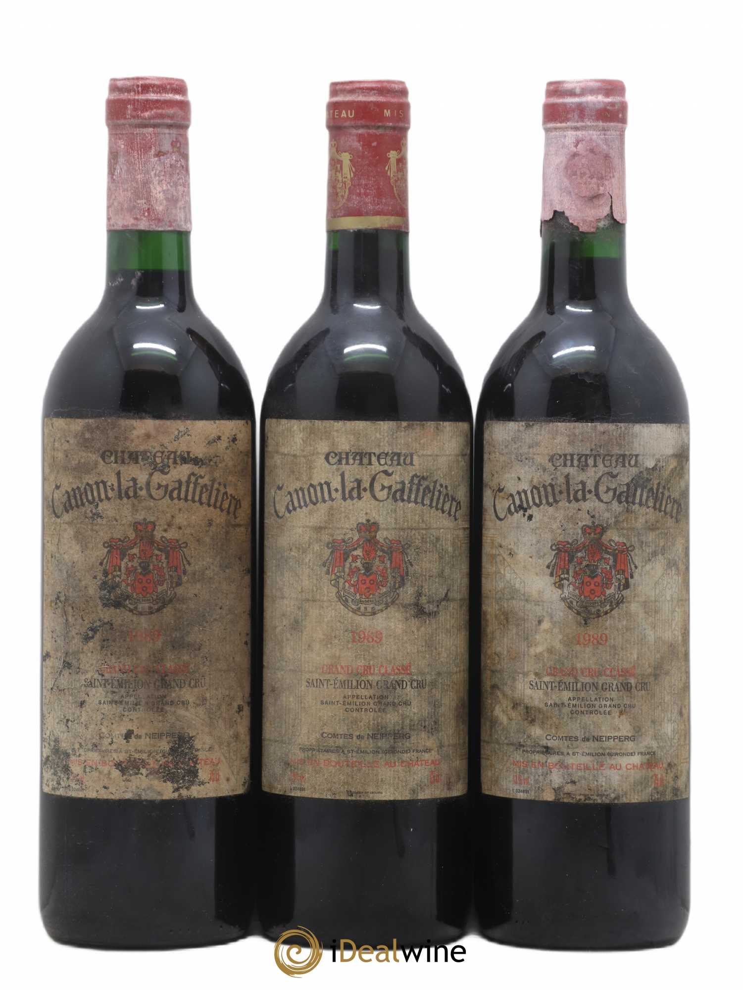 Château Canon la Gaffelière 1er Grand Cru Classé B 1989 - Lot de 3 bouteilles - 0