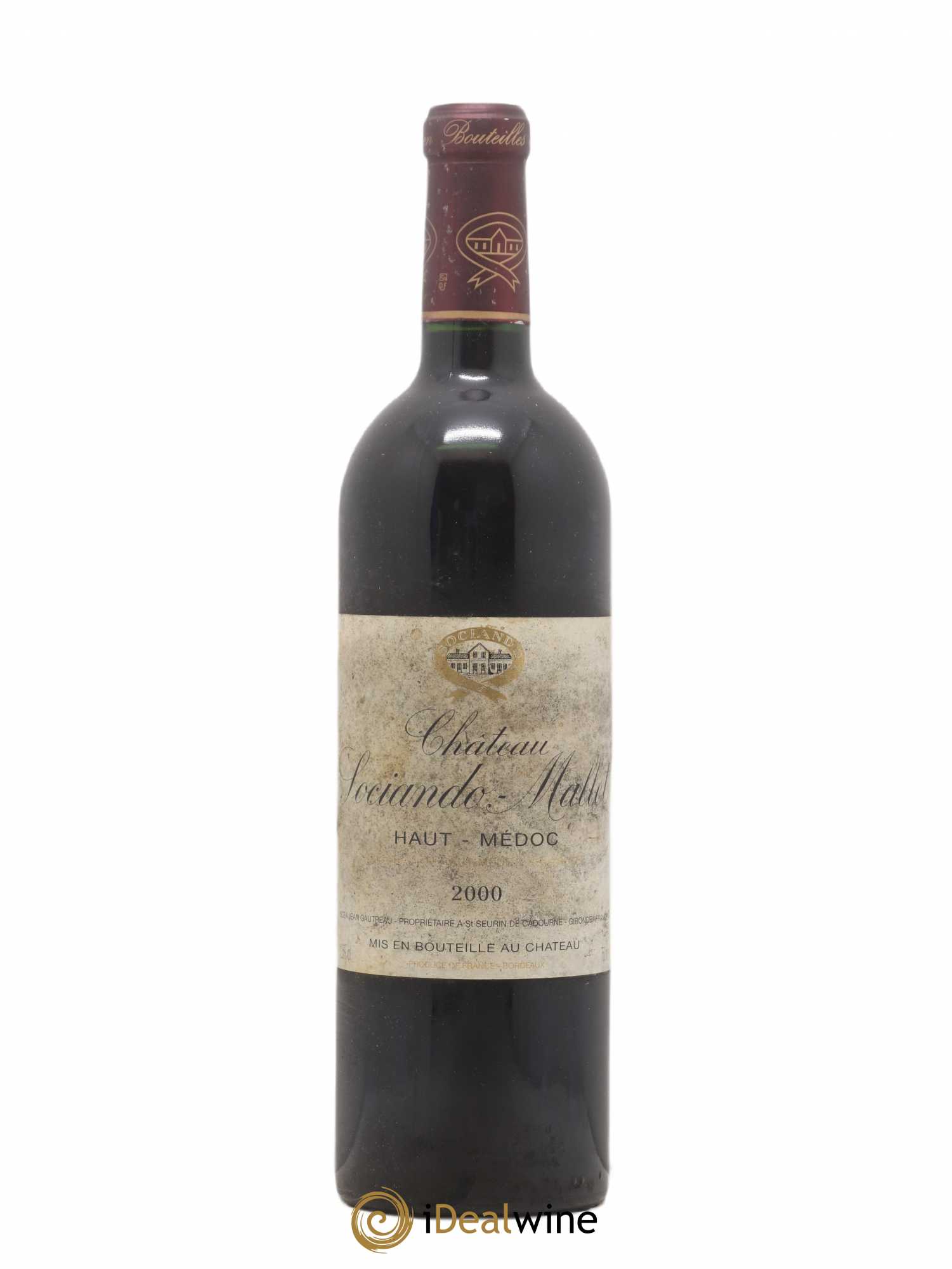 Château Sociando Mallet 2000 - Lot de 1 bouteille - 0