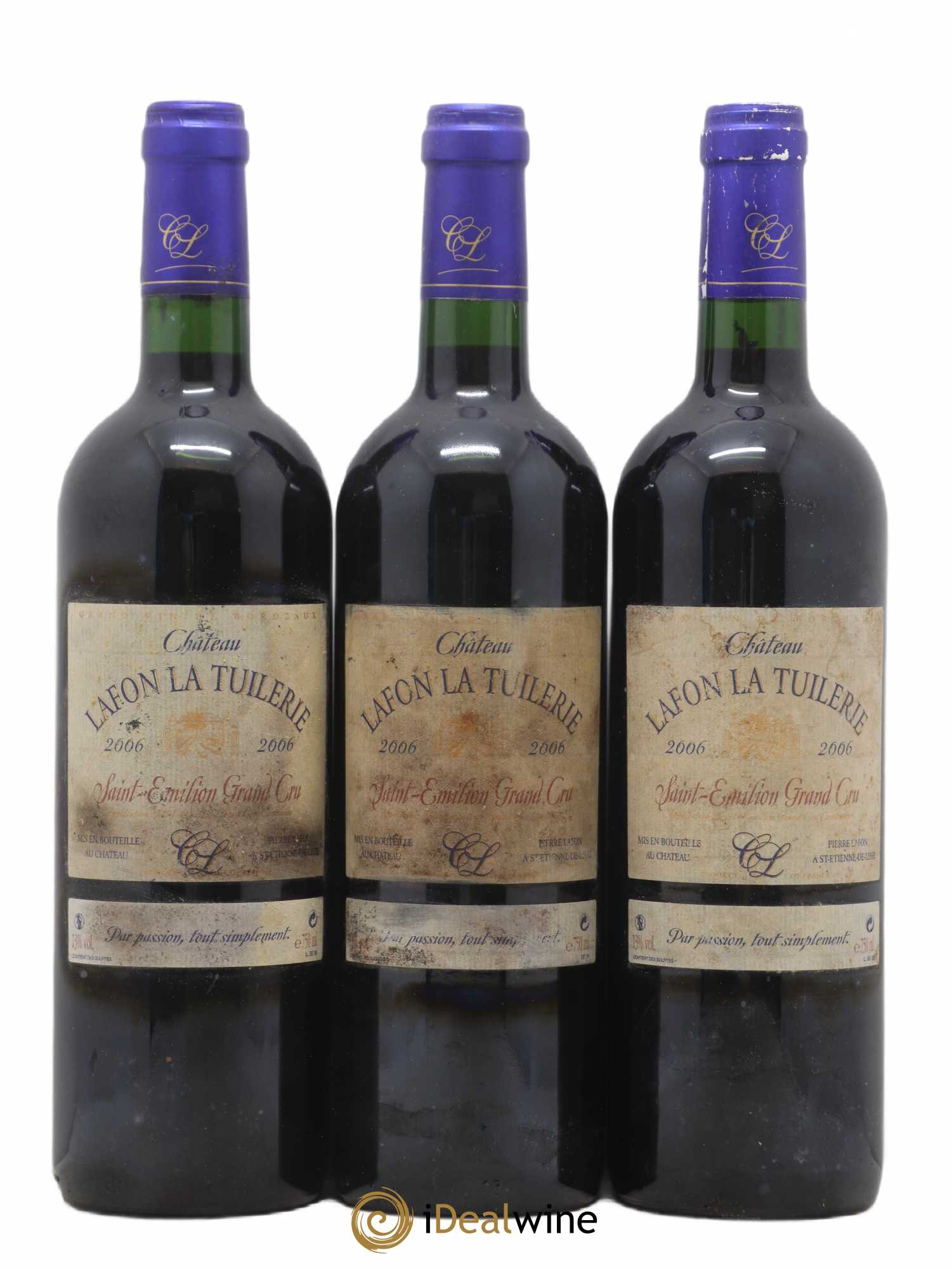 Saint-Émilion Grand Cru Lafon La Tuilerie 2006 - Posten von 3 Flaschen - 0
