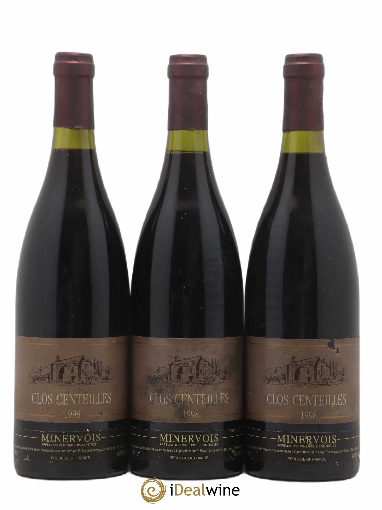 Minervois Clos Centeilles 1998 - Lot de 3 bouteilles - 0