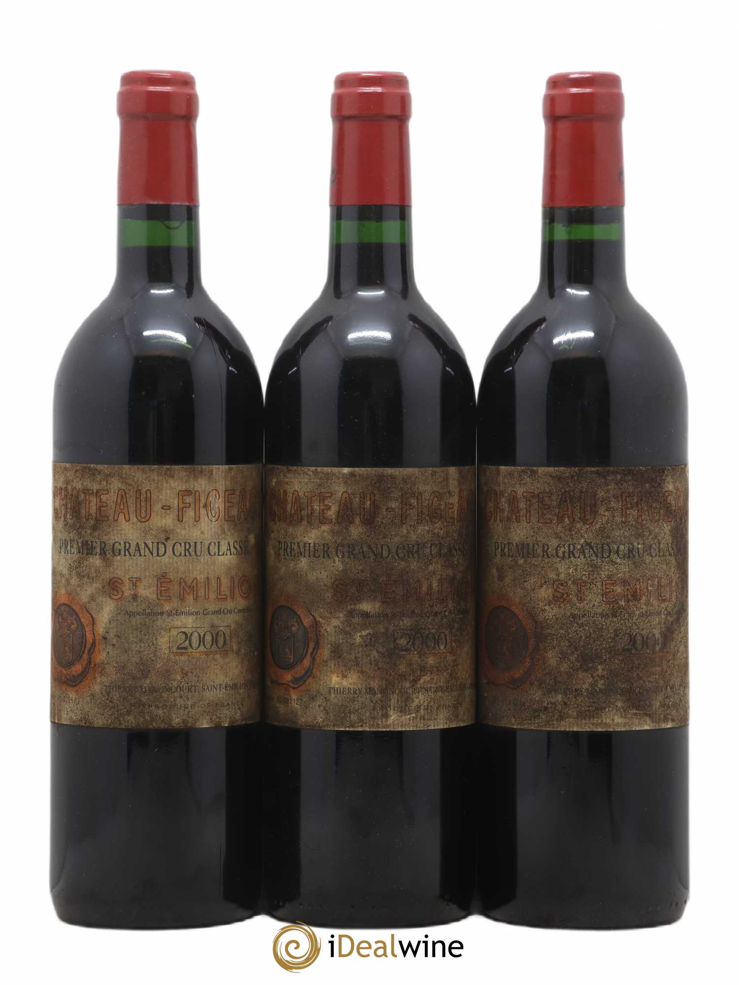Château Figeac 1er Grand Cru Classé A 2000 - Lot de 3 bouteilles - 0