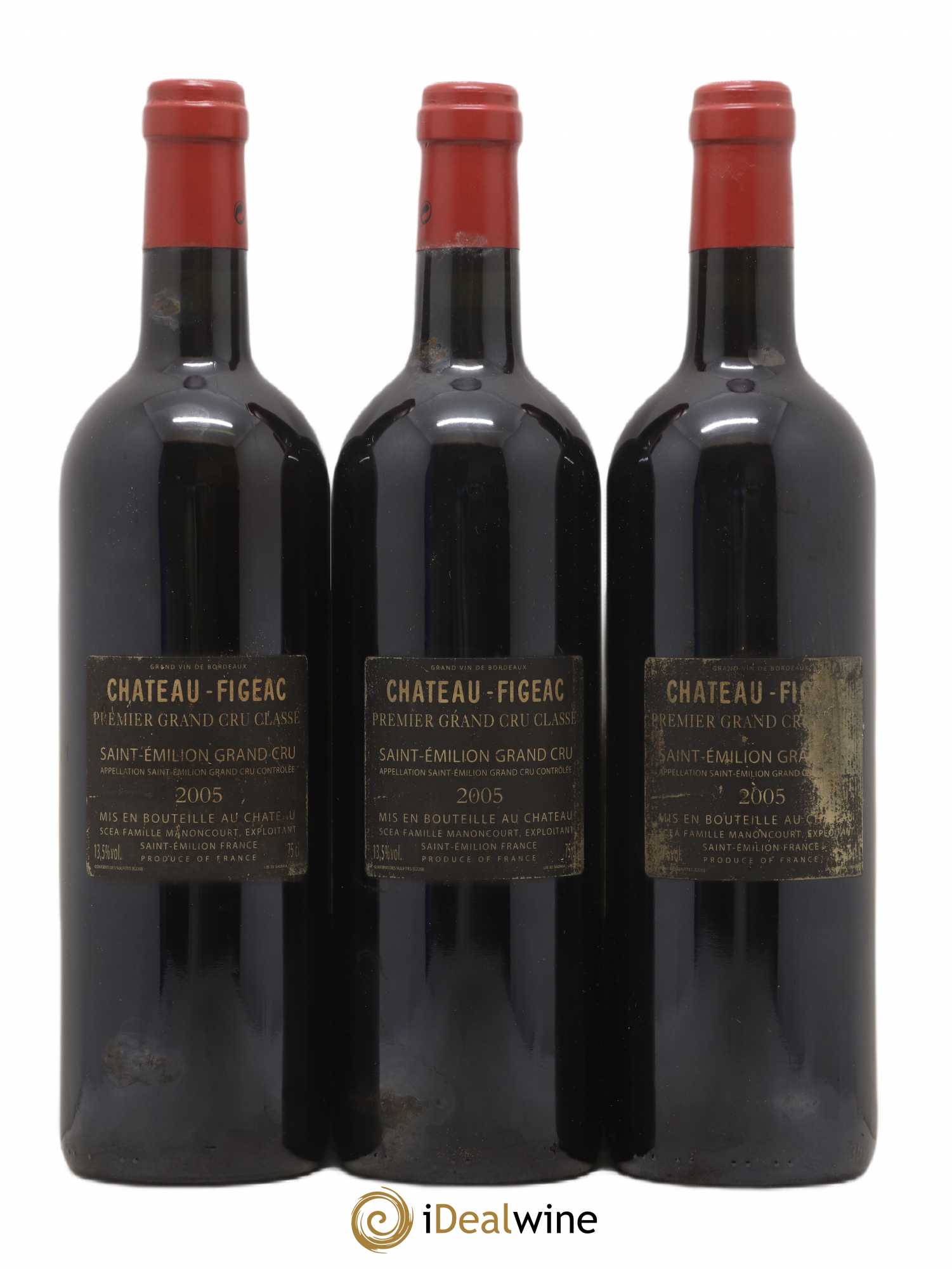 Château Figeac 1er Grand Cru Classé A 2005 - Lot de 3 bouteilles - 1