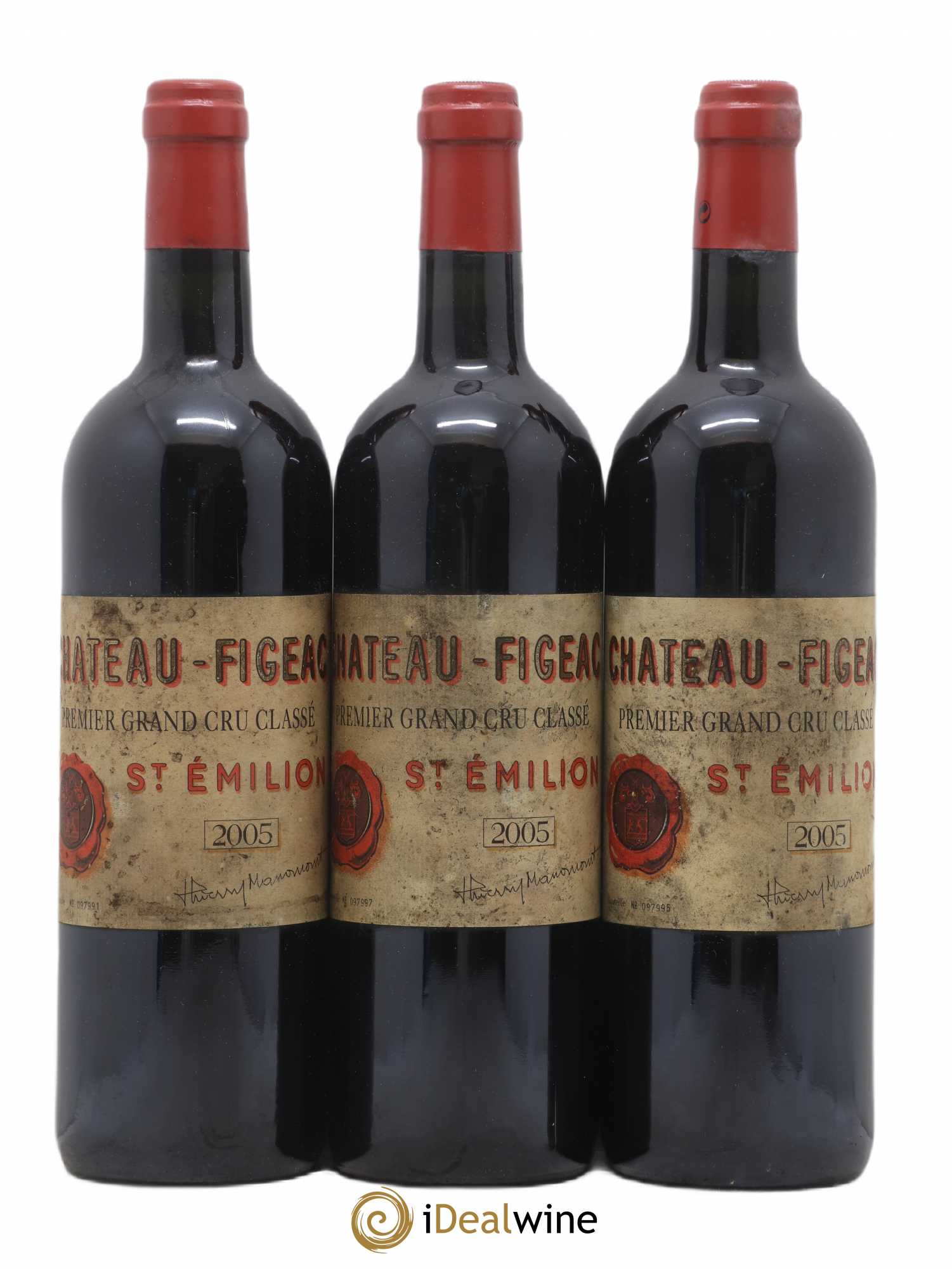 Château Figeac 1er Grand Cru Classé A 2005 - Lot de 3 bouteilles - 0