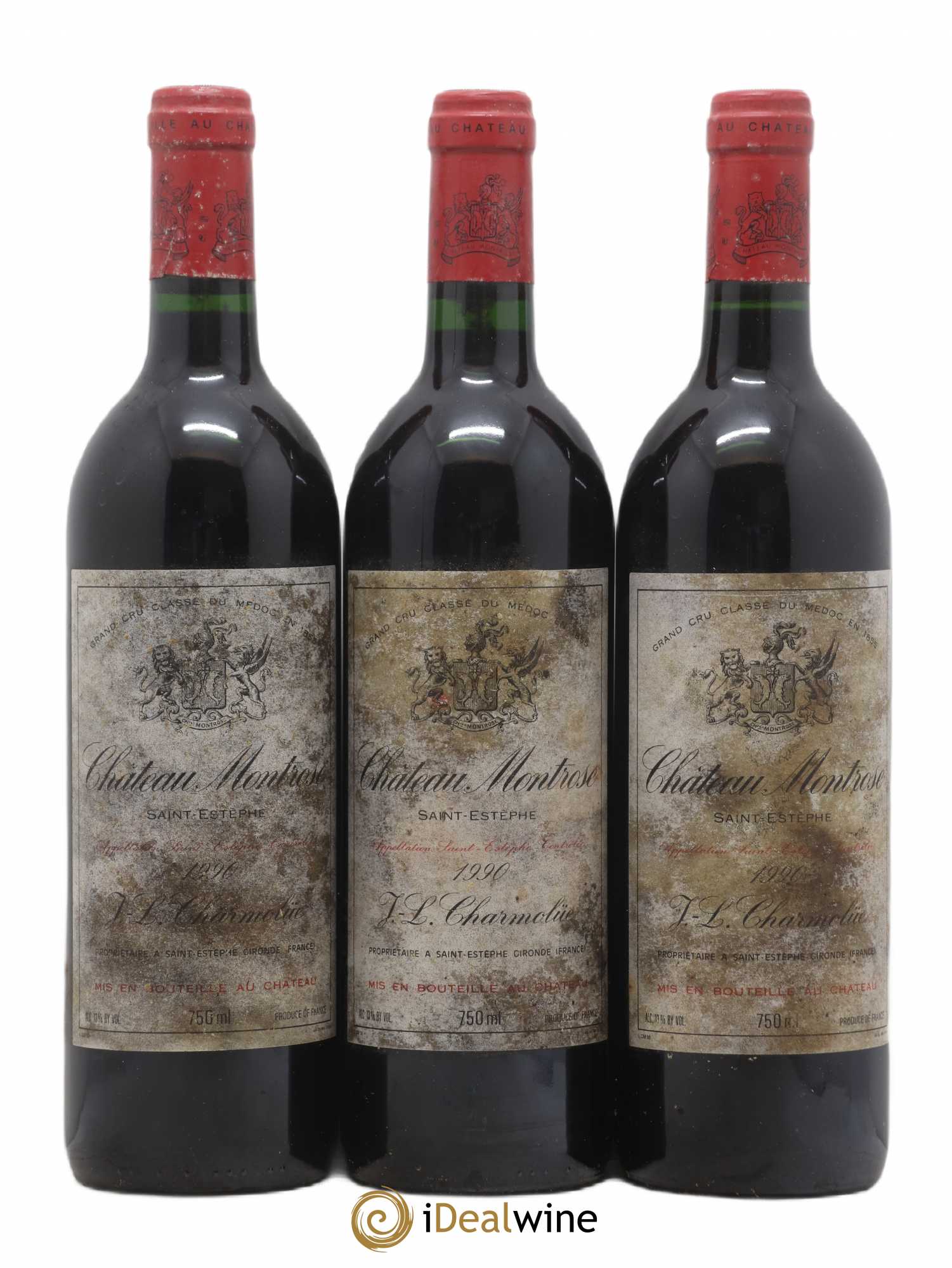 Château Montrose 2ème Grand Cru Classé 1990 - Lot de 3 bouteilles - 0