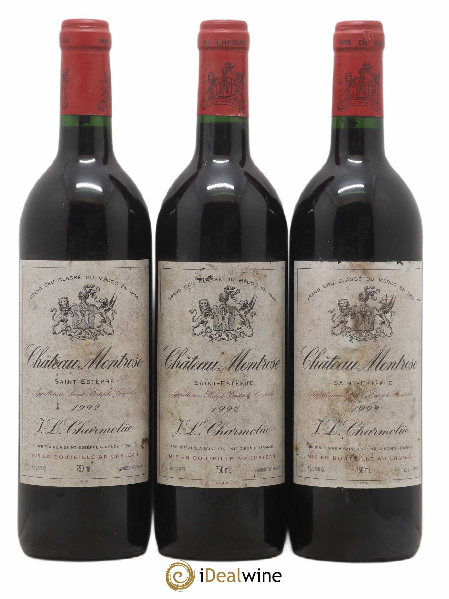 Château Montrose 2ème Grand Cru Classé 1992 - Lot de 3 bouteilles - 0