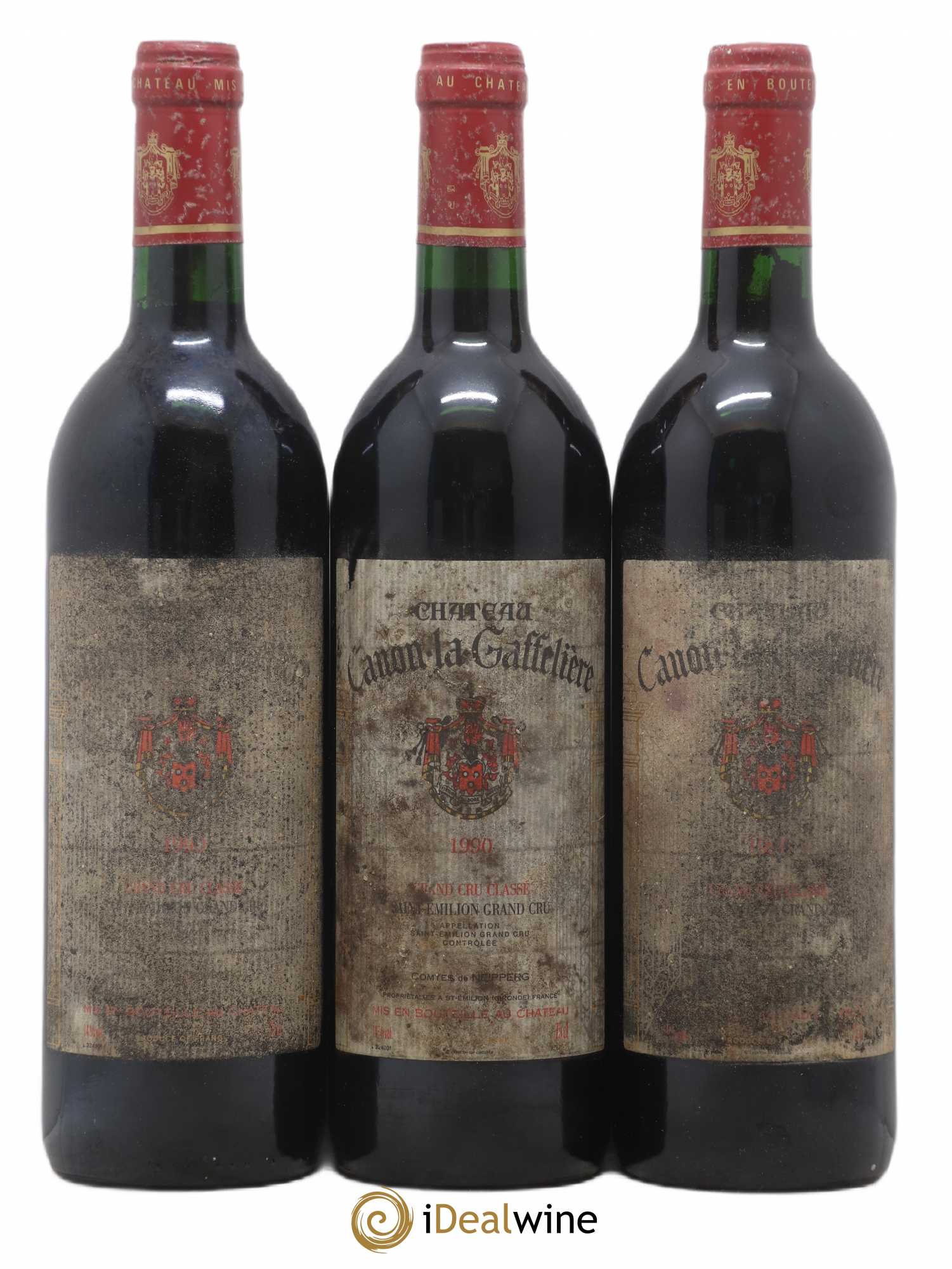 Château Canon la Gaffelière 1er Grand Cru Classé B 1990 - Lot de 3 bouteilles - 0