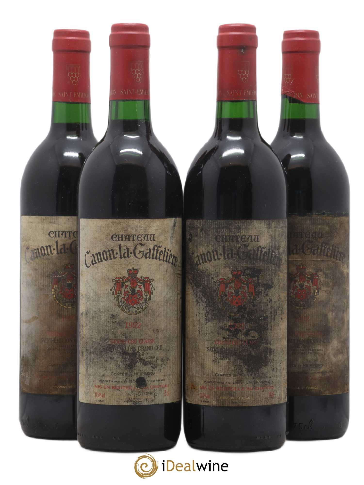 Château Canon la Gaffelière 1er Grand Cru Classé B 1992 - Lot de 4 bouteilles - 0