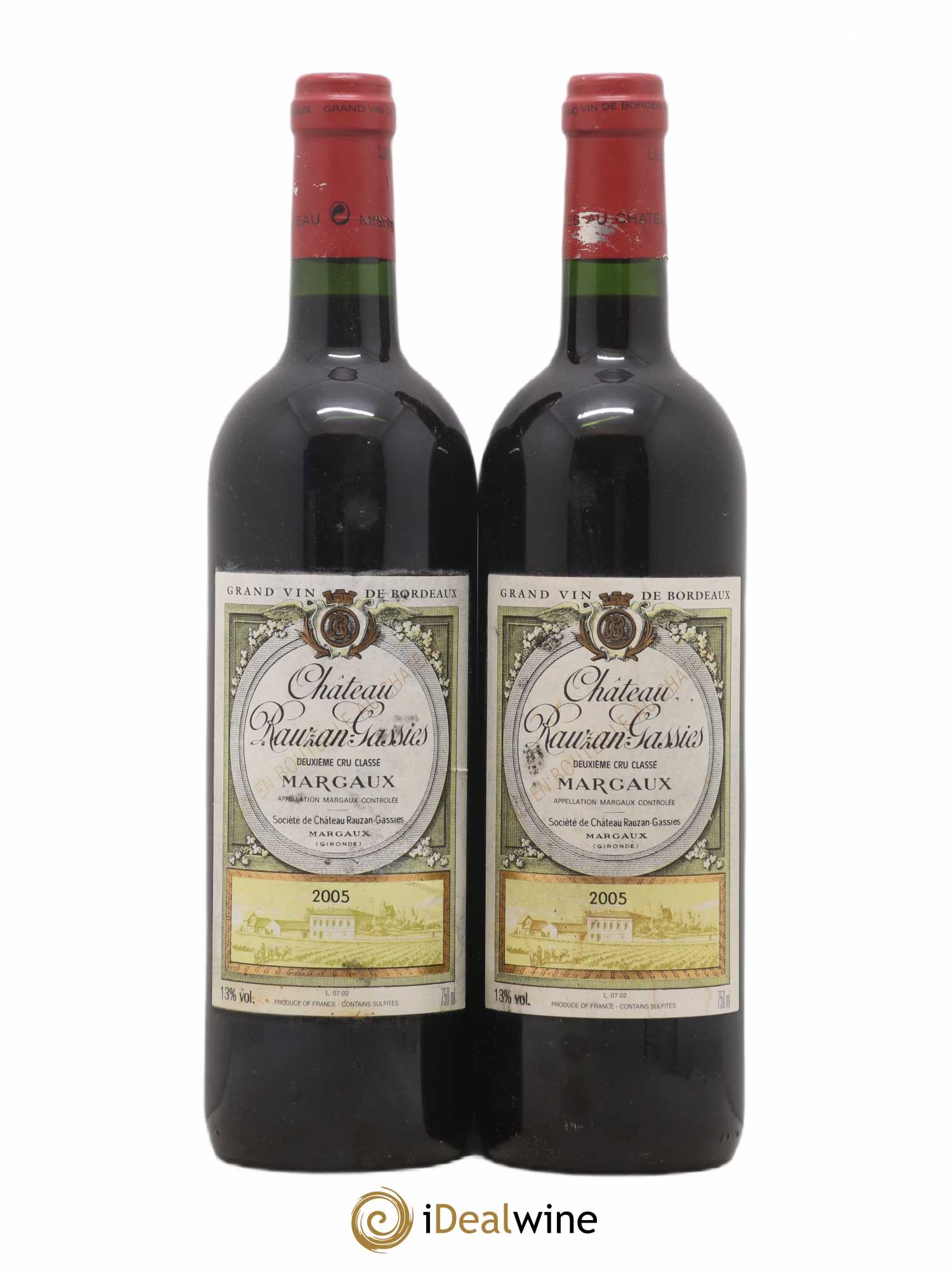Château Rauzan-Gassies 2ème Grand Cru Classé 2005 - Lot de 2 bouteilles - 0