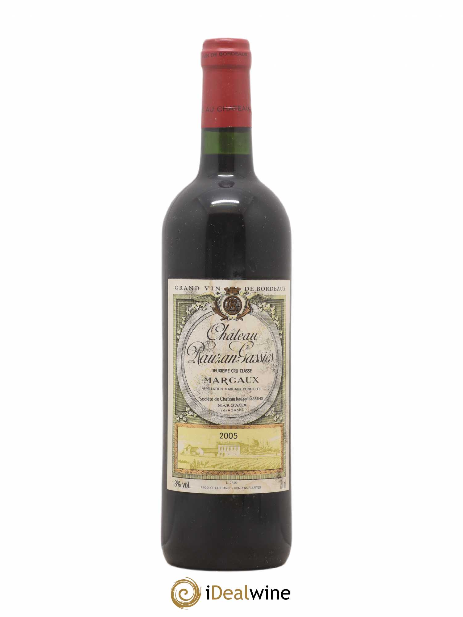 Château Rauzan-Gassies 2ème Grand Cru Classé 2005 - Lot de 1 bouteille - 0