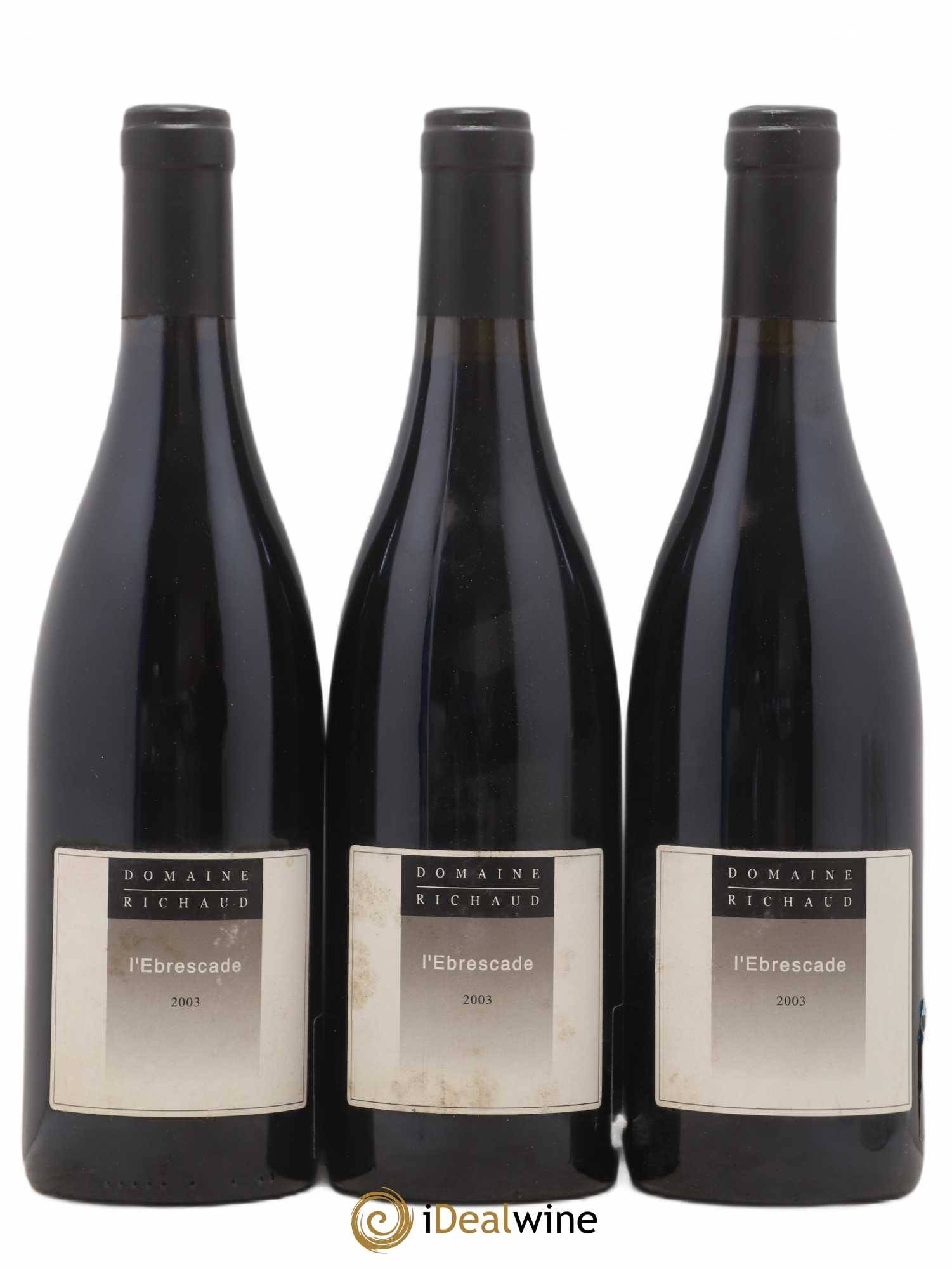 Cairanne Ebrescade Marcel Richaud 2003 - Lot de 3 bouteilles - 0