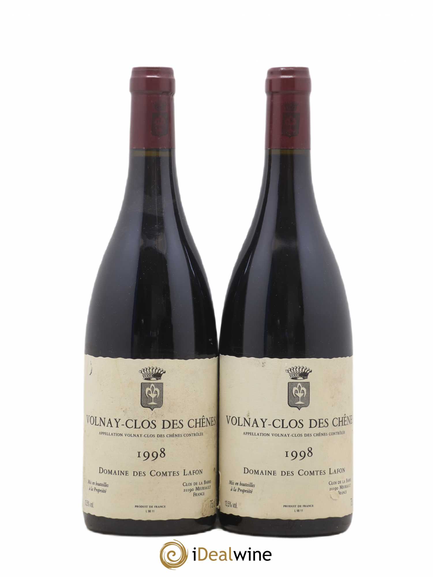 Volnay 1er Cru Clos des Chênes Comtes Lafon (Domaine des) 1998 - Lot de 2 bouteilles - 0