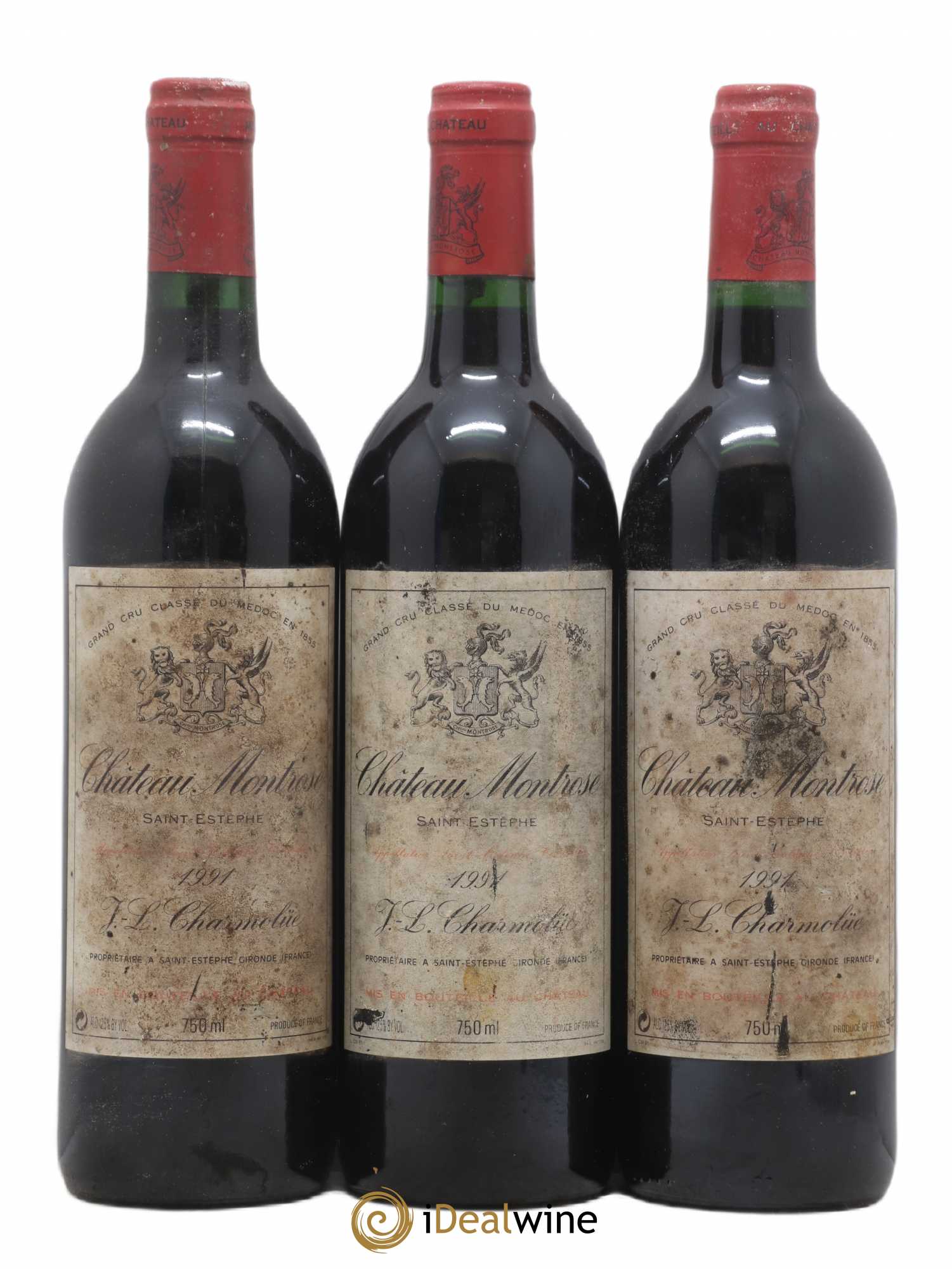 Château Montrose 2ème Grand Cru Classé 1991 - Lot de 3 bouteilles - 0