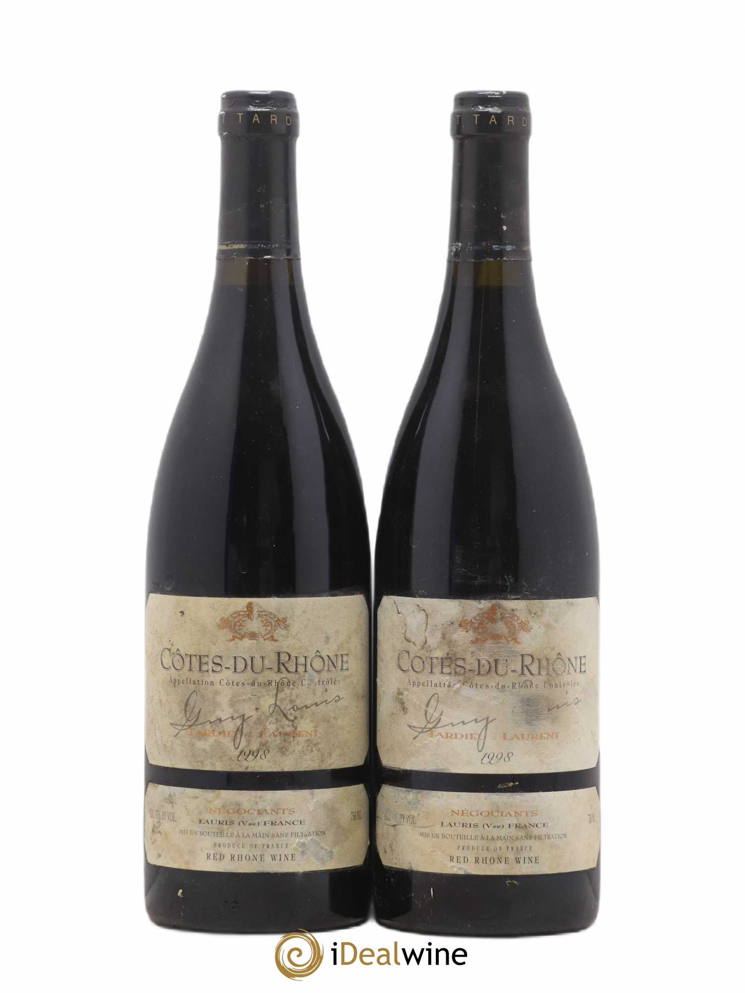 Côtes-du-Rhône Cuvee Guy Louis Tardieu Laurent 1998 - Posten von 2 Flaschen - 0
