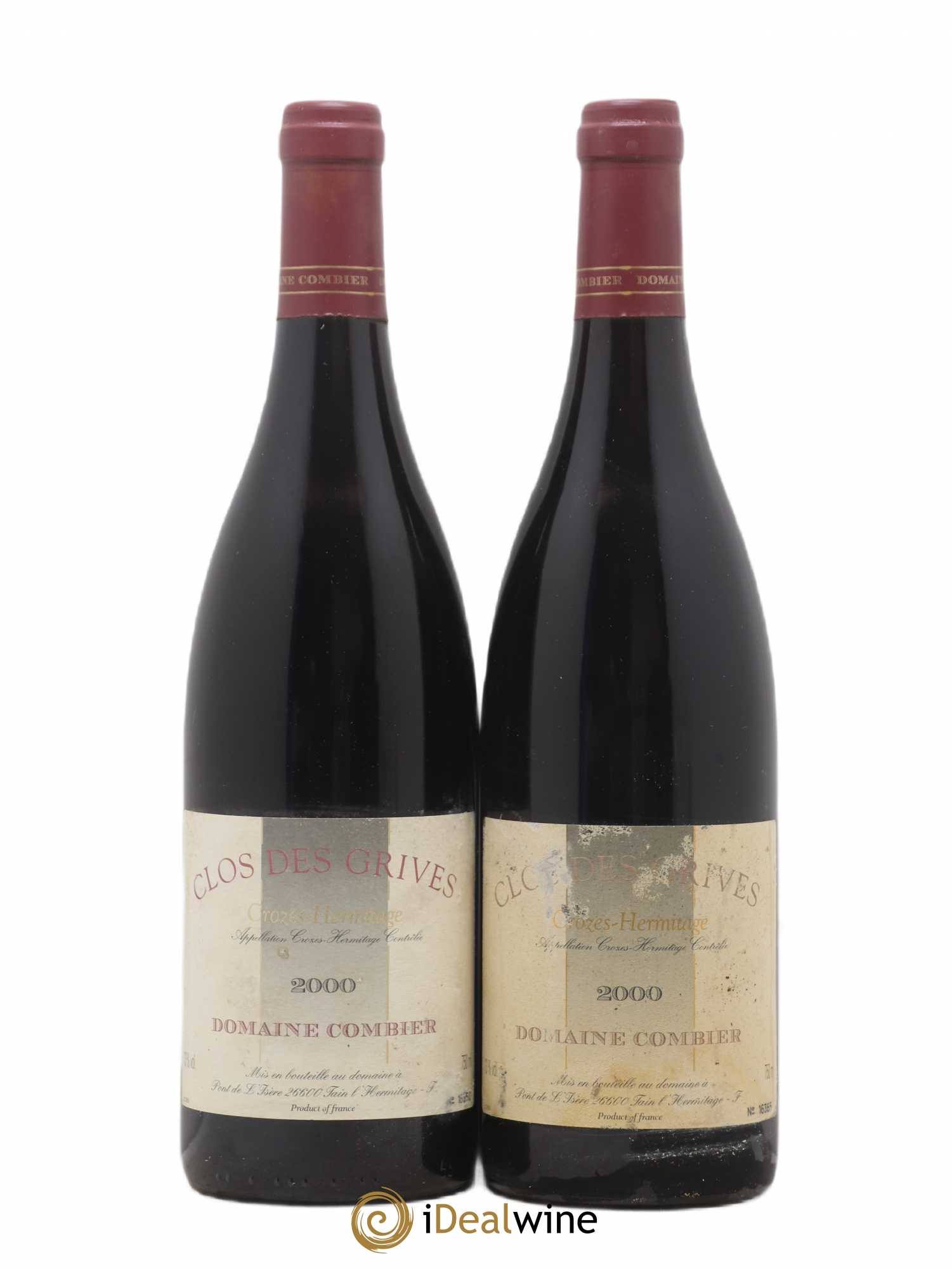 Crozes-Hermitage Clos des Grives Combier 2000 - Lot de 2 bouteilles - 0