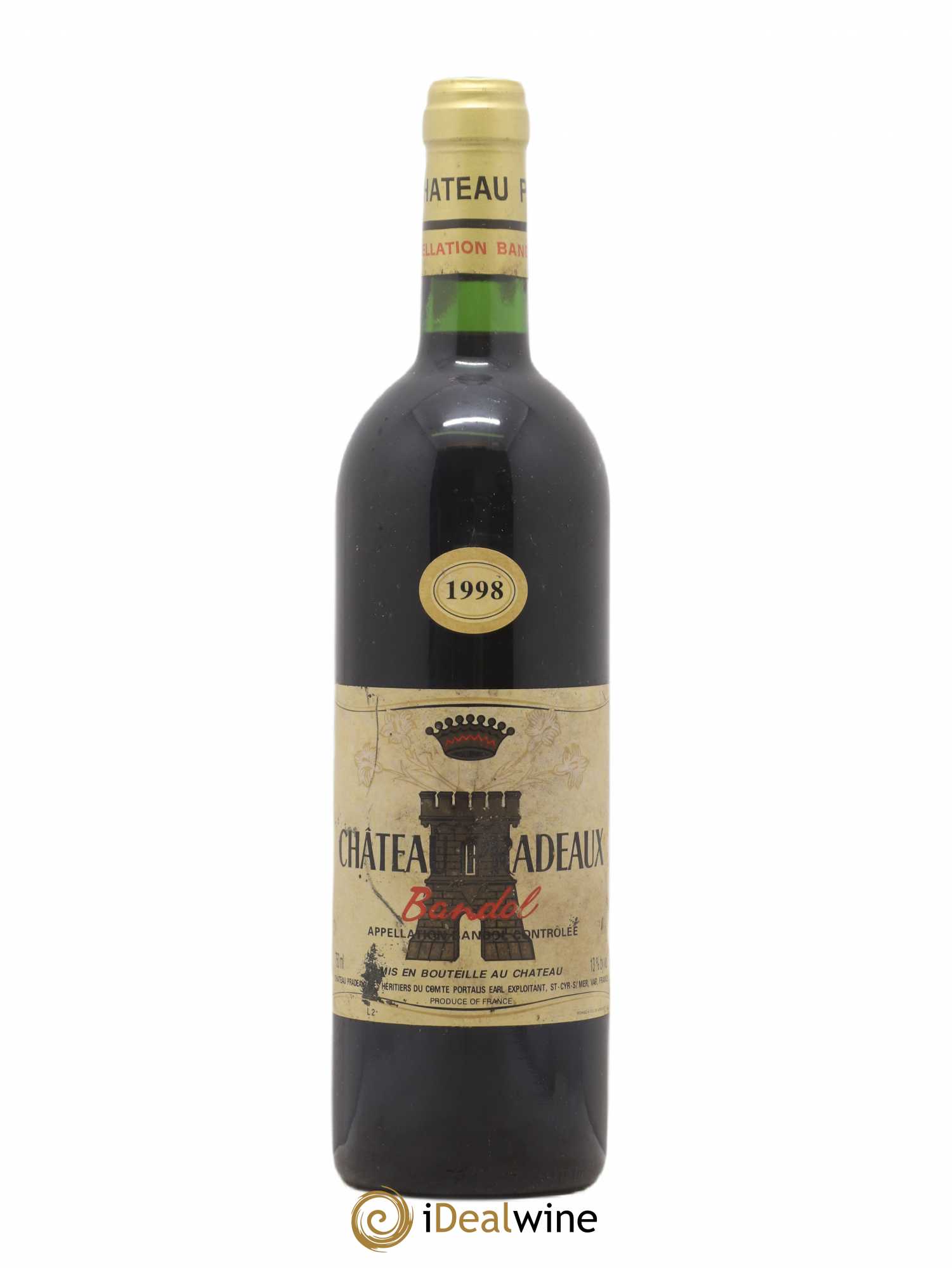 Bandol Château Pradeaux Famille Portalis 1998 - Lot de 1 bouteille - 0