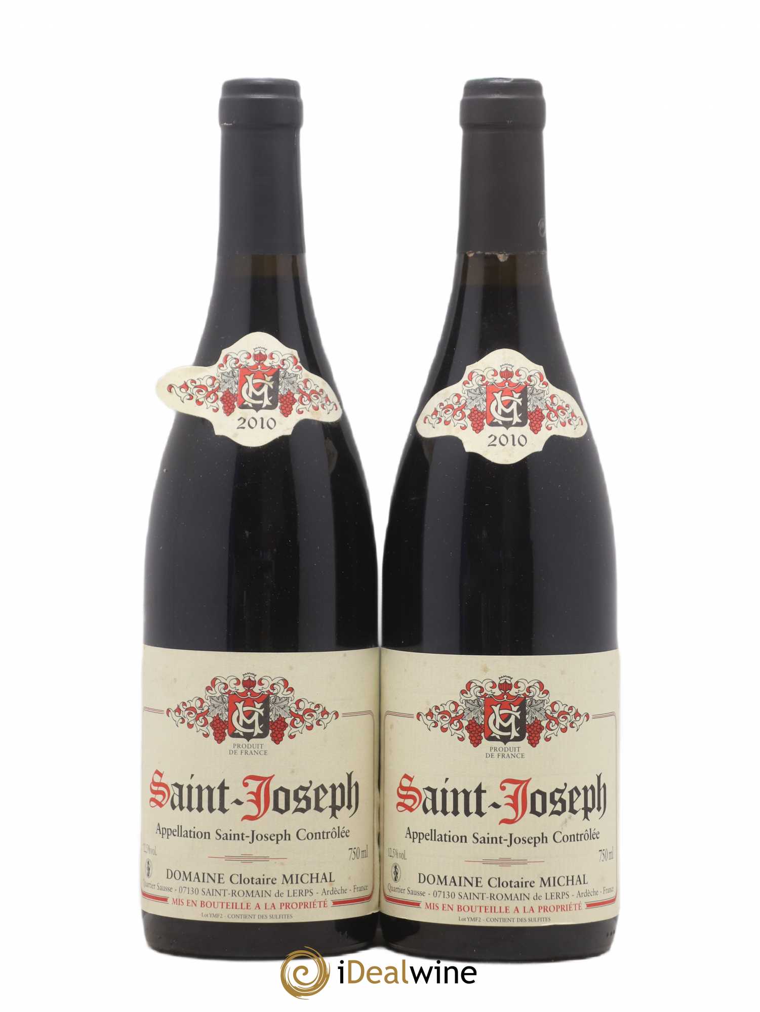 Saint-Joseph Domaine Clothaire Michal 2010 - Lot de 2 bouteilles - 0