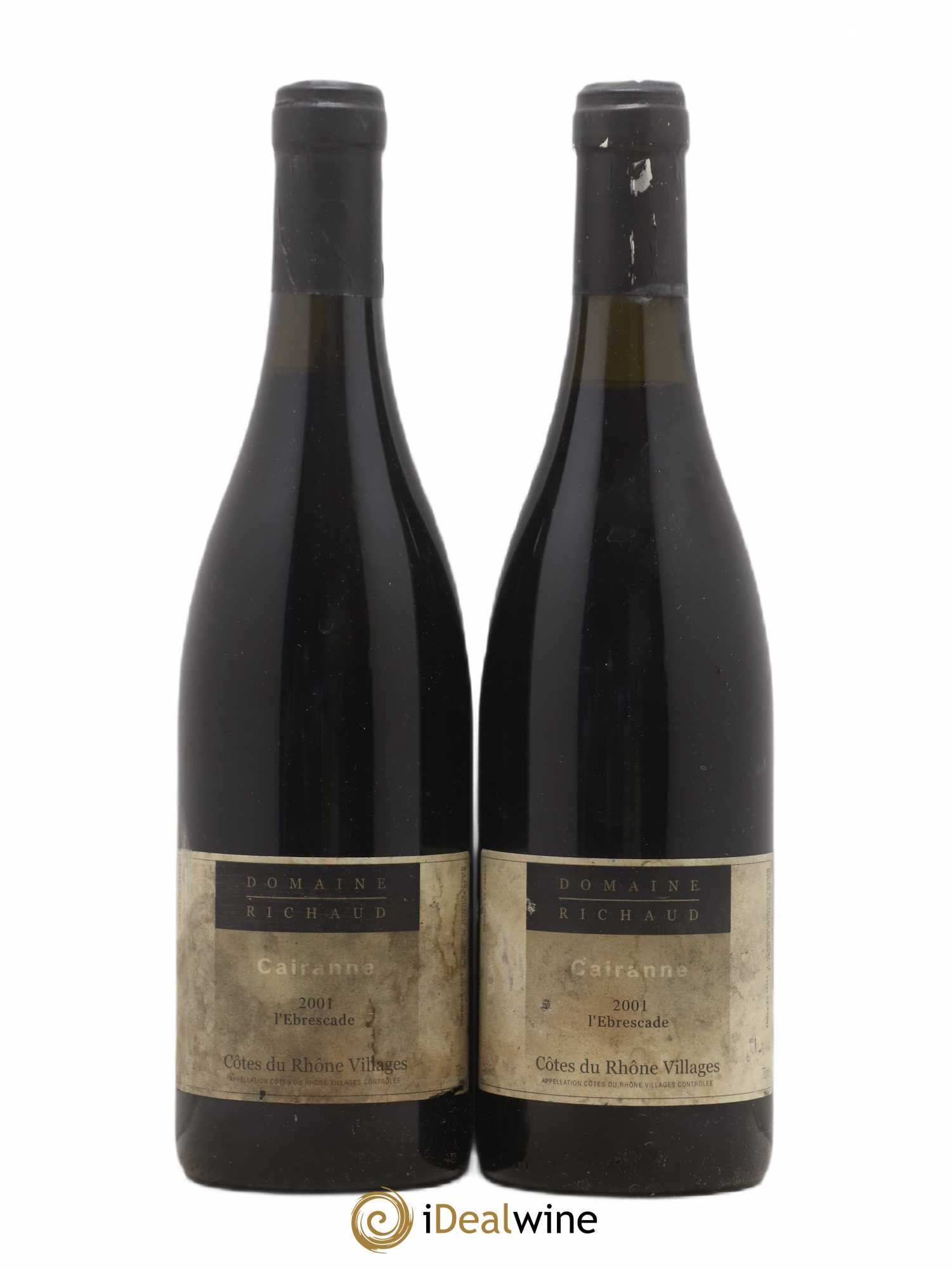 Cairanne Ebrescade Marcel Richaud 2001 - Lot de 2 bouteilles - 0