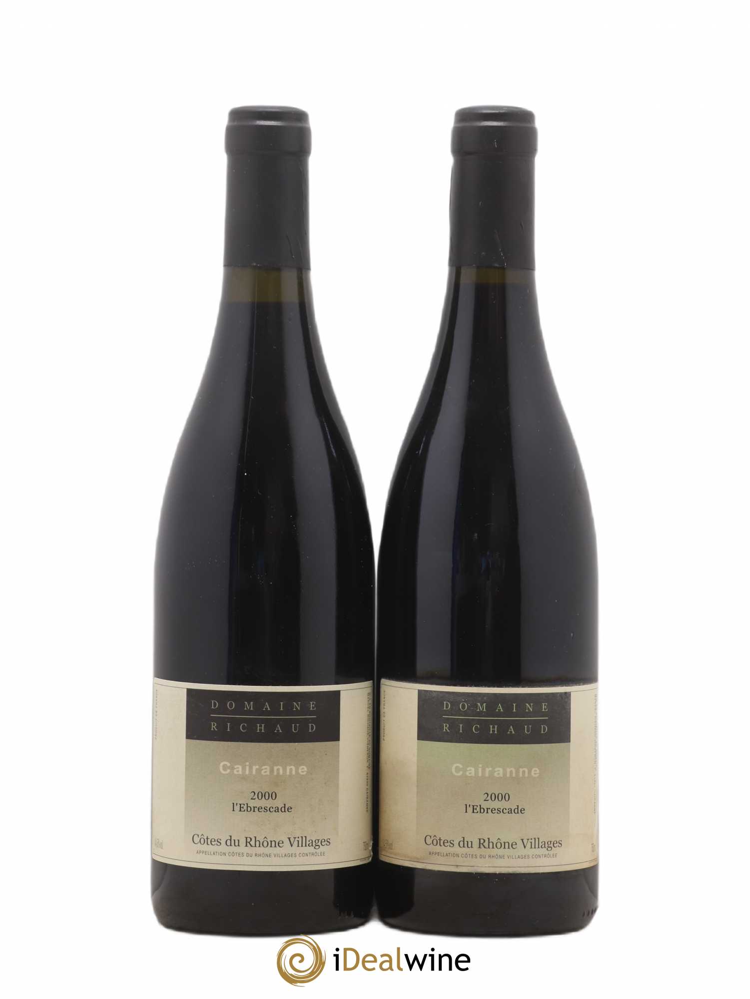 Cairanne Ebrescade Marcel Richaud 2000 - Lot de 2 bouteilles - 0