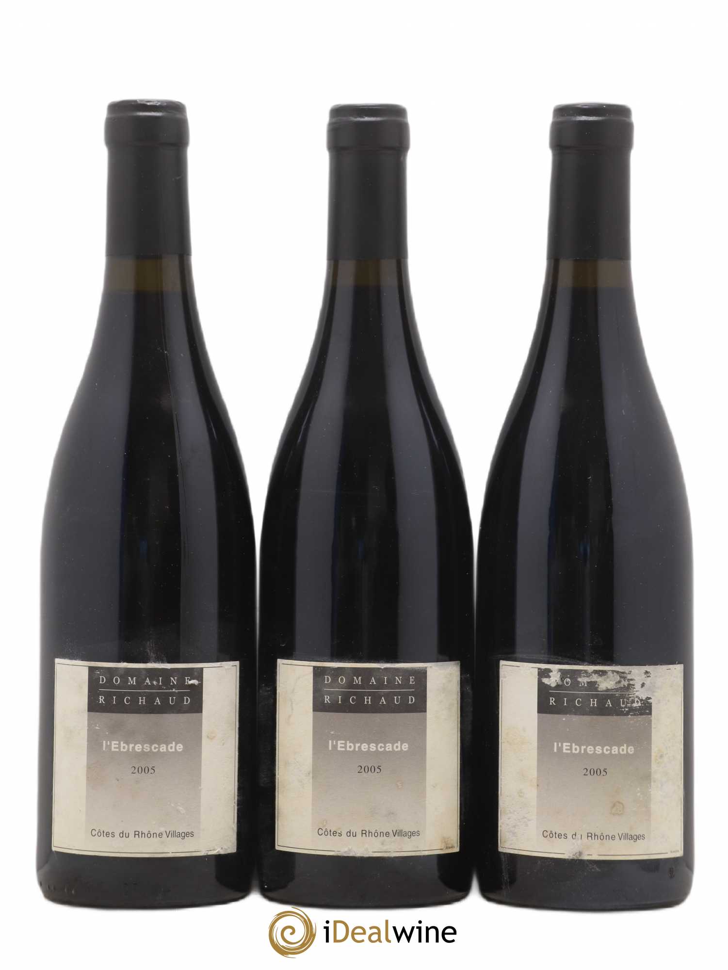 Cairanne Ebrescade Marcel Richaud 2005 - Lot de 3 bouteilles - 0