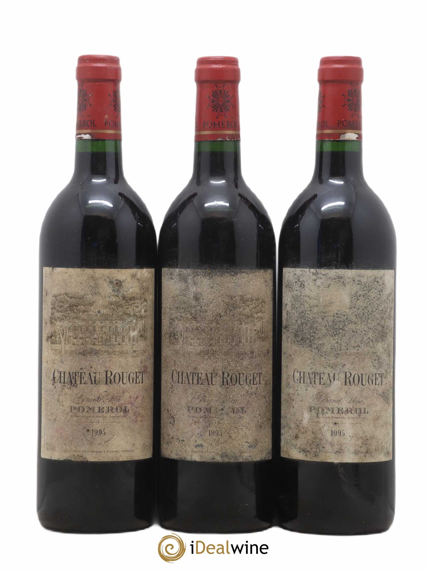 Château Rouget 1995 - Lot of 3 bottles - 0