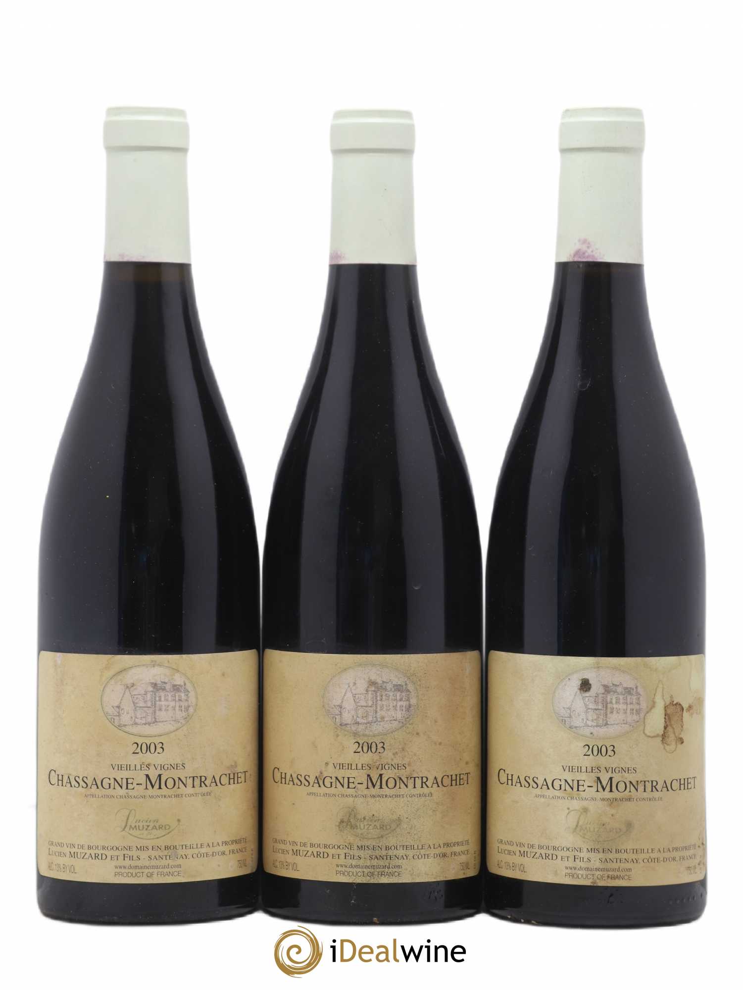 Chassagne-Montrachet Lucien Muzard Veille Vignes 2003 - Posten von 3 Flaschen - 0