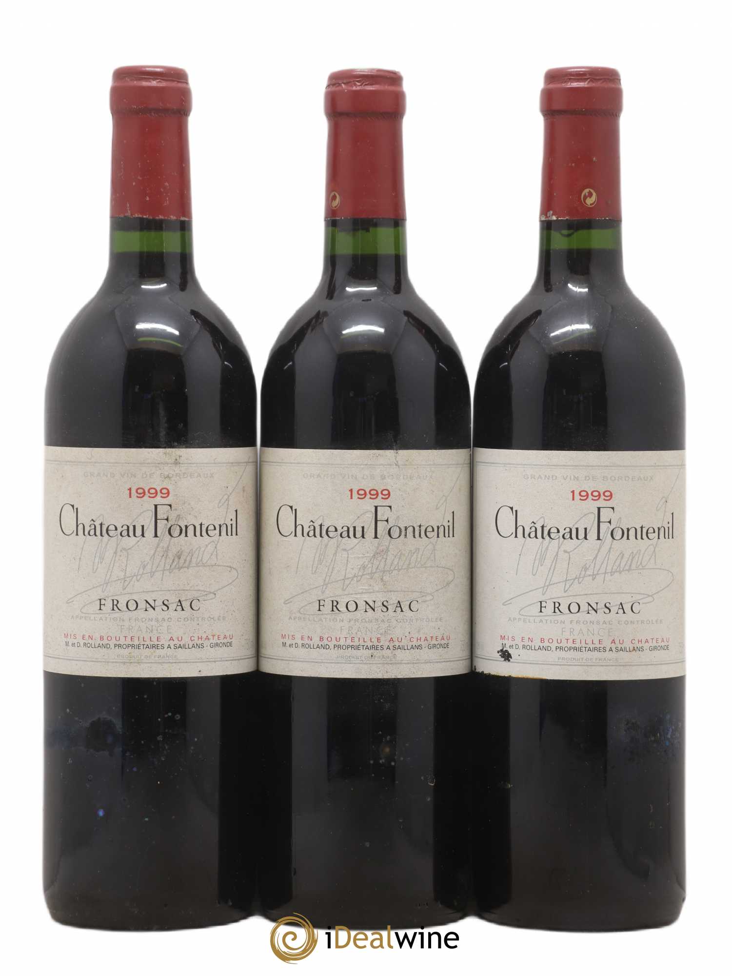 Château Fontenil 1999 - Lot de 3 bouteilles - 0