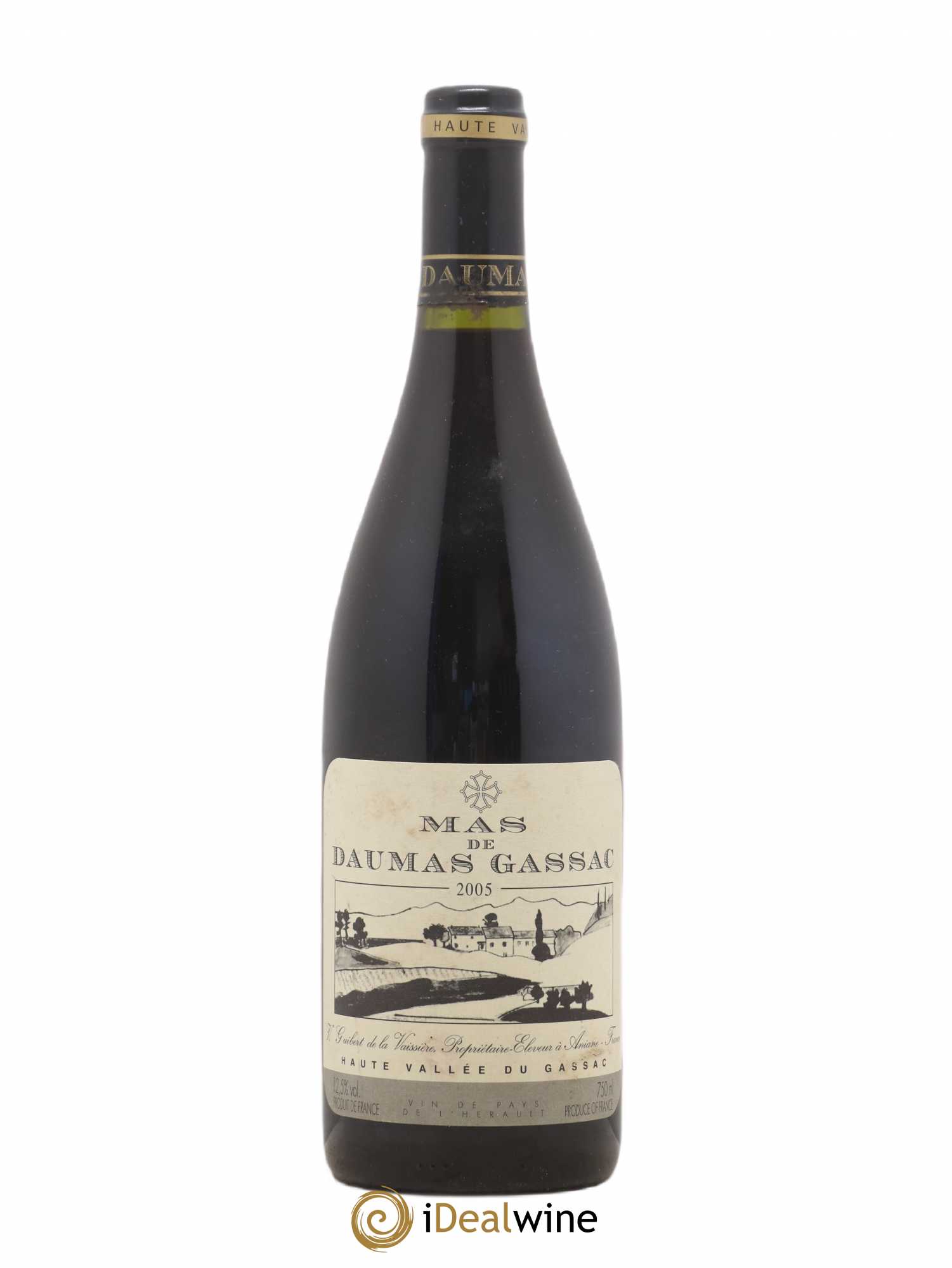 Saint-Guilhem-le-Désert - Cité d'Aniane Mas Daumas Gassac Famille Guibert de La Vaissière 2005 - Lot de 1 bouteille - 0