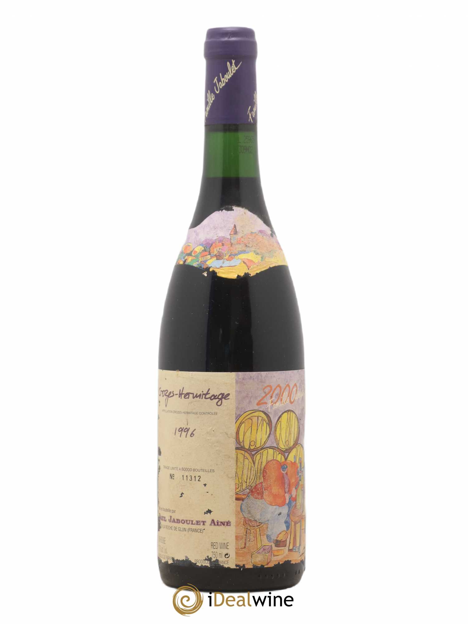 Crozes-Hermitage Cuvee 2000 Paul Jaboulet Aine 1996 - Posten von 1 Flasche - 0