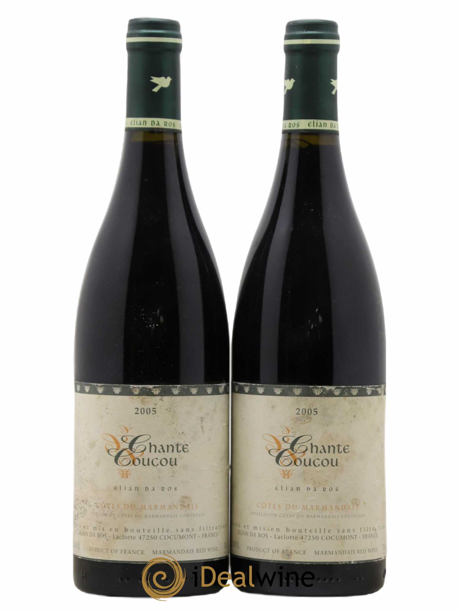 Côtes du Marmandais Chante Coucou Elian Da Ros (Domaine) 2005 - Lot de 2 bouteilles - 0