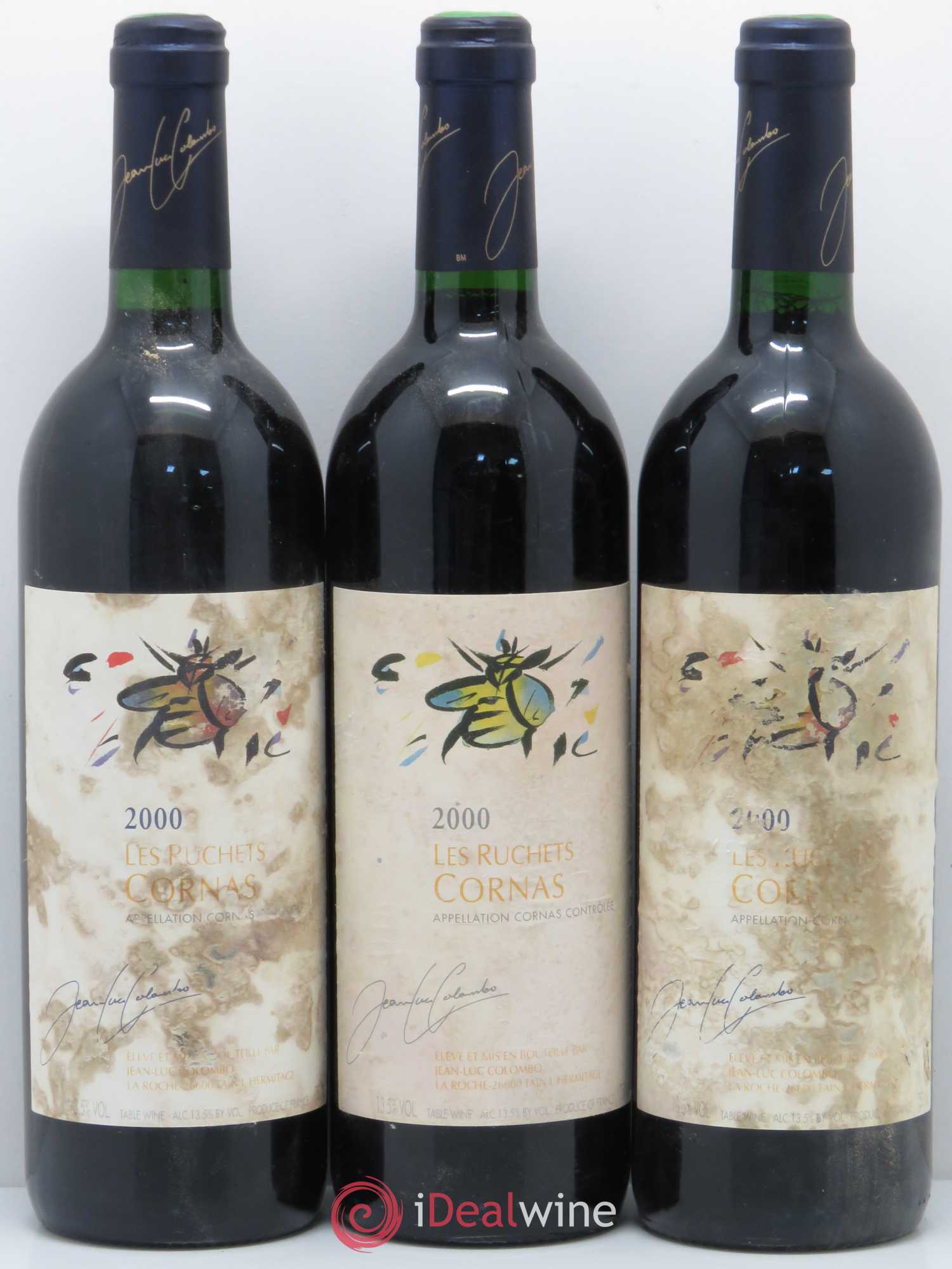 Cornas les Ruchets Jean-Luc Colombo 2000 - Lot de 3 bouteilles - 0